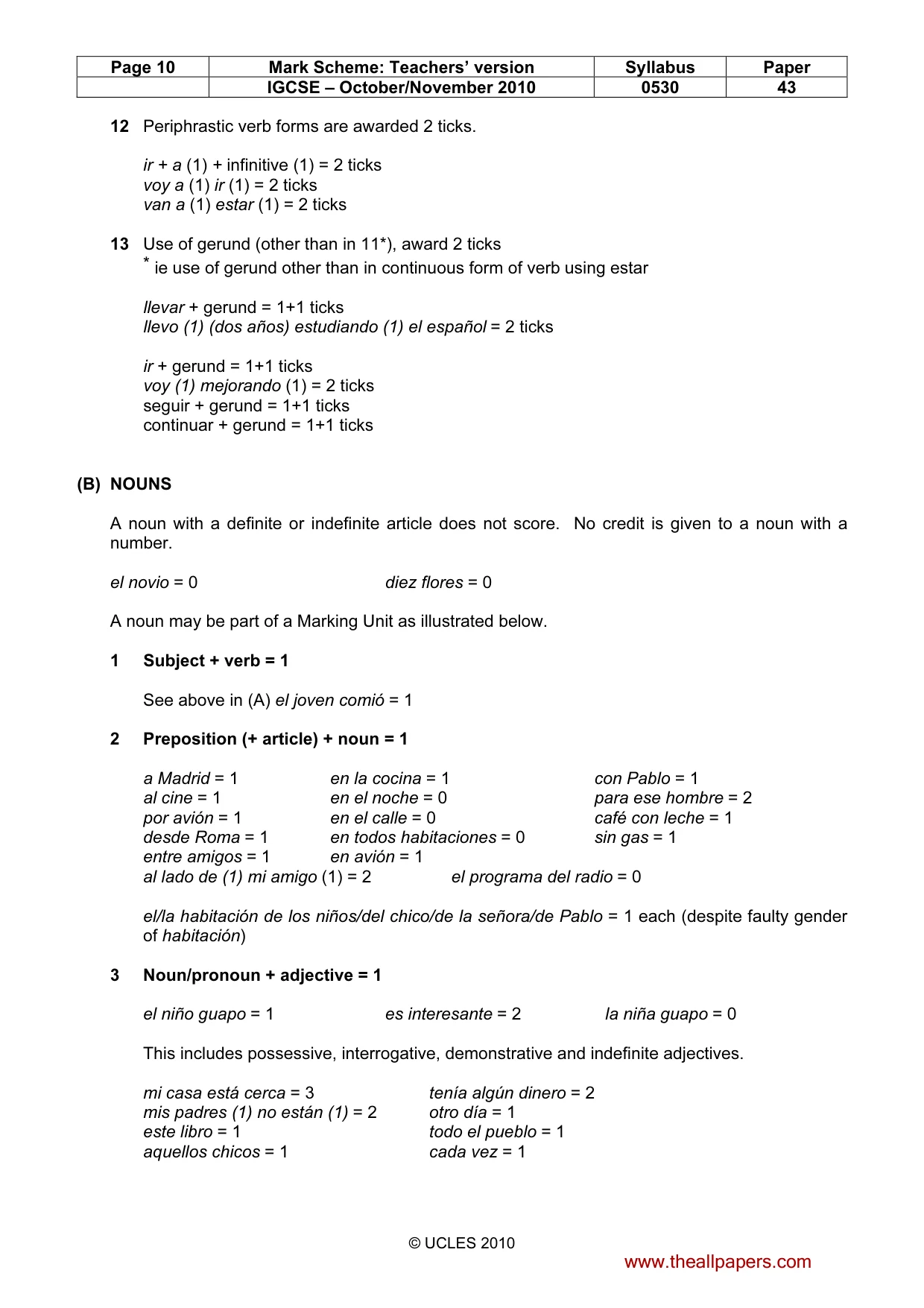 Mark scheme, page 10 of 16