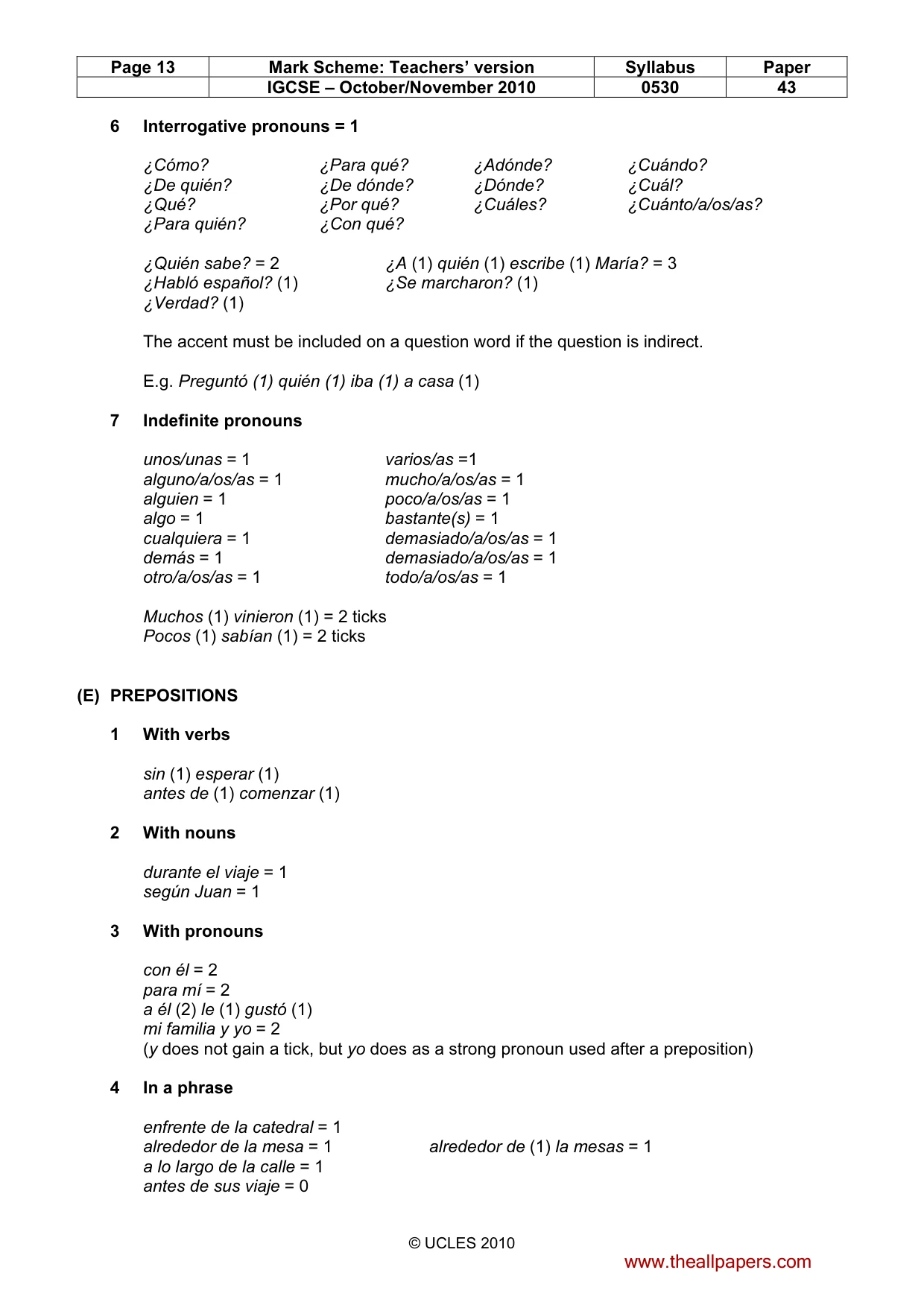 Mark scheme, page 13 of 16