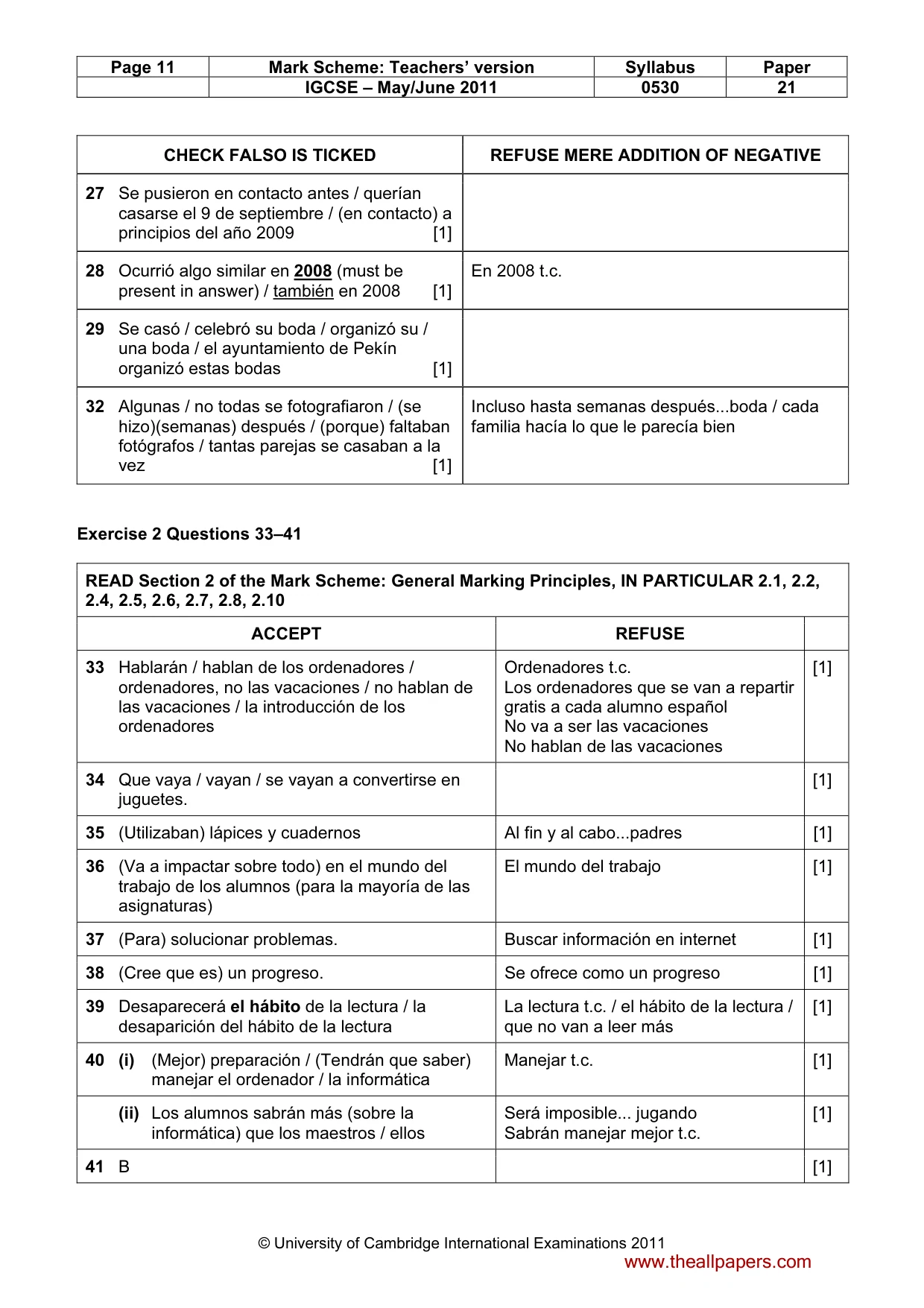Mark scheme, page 11 of 11
