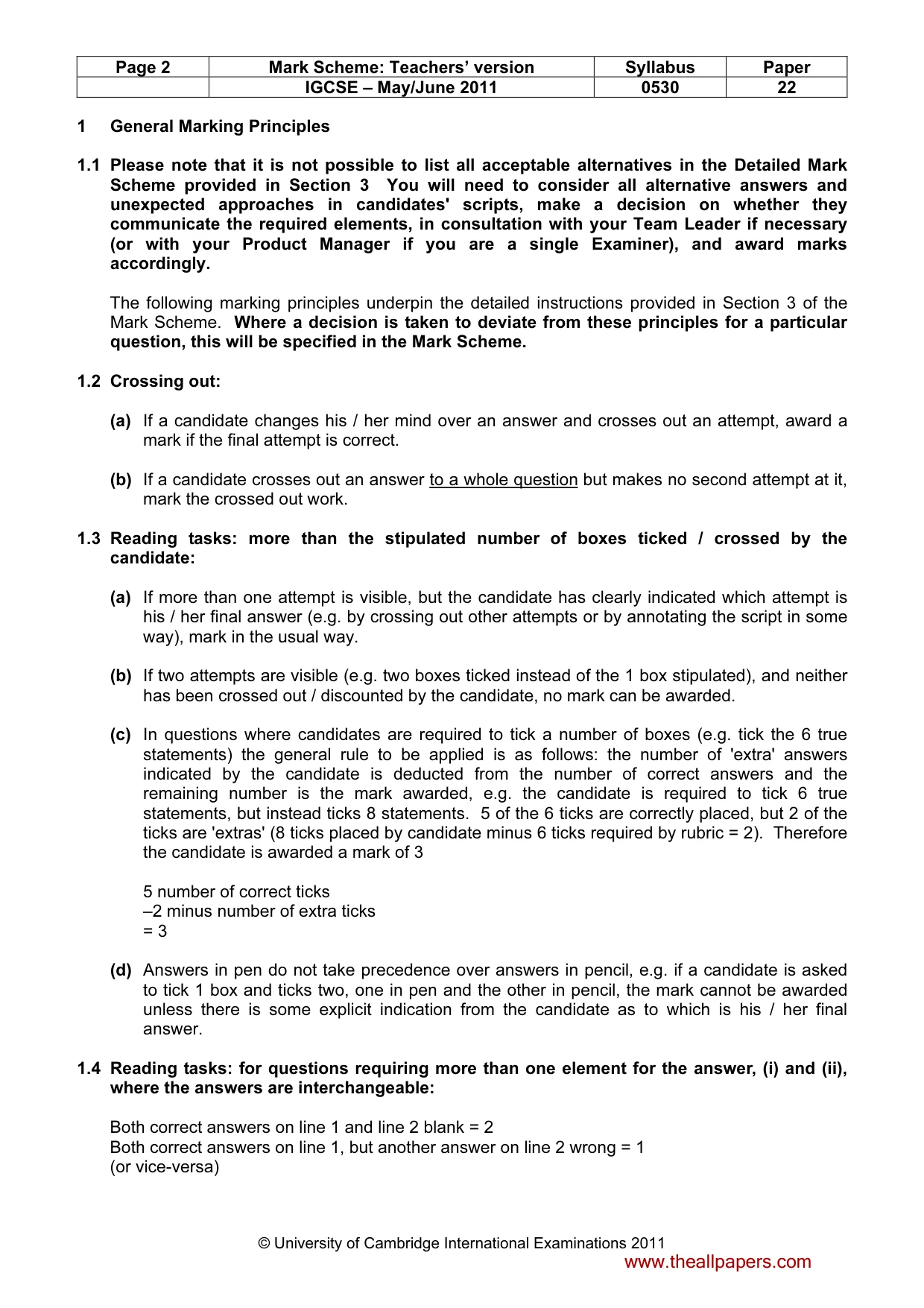 Mark scheme, page 2 of 12