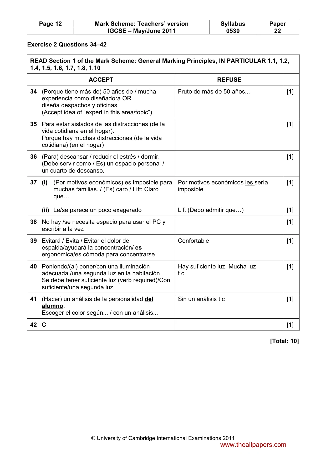 Mark scheme, page 12 of 12
