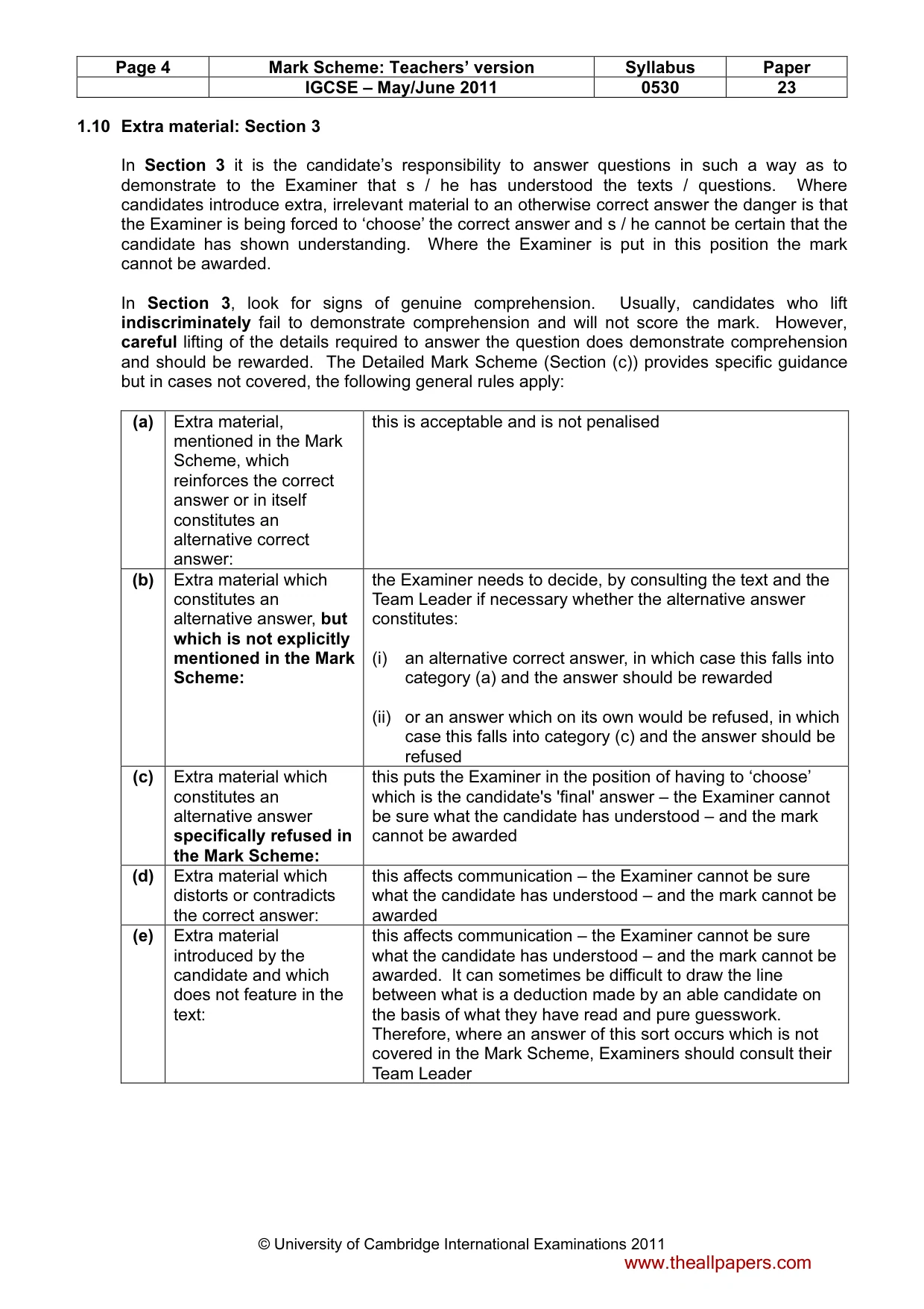 Mark scheme, page 4 of 12
