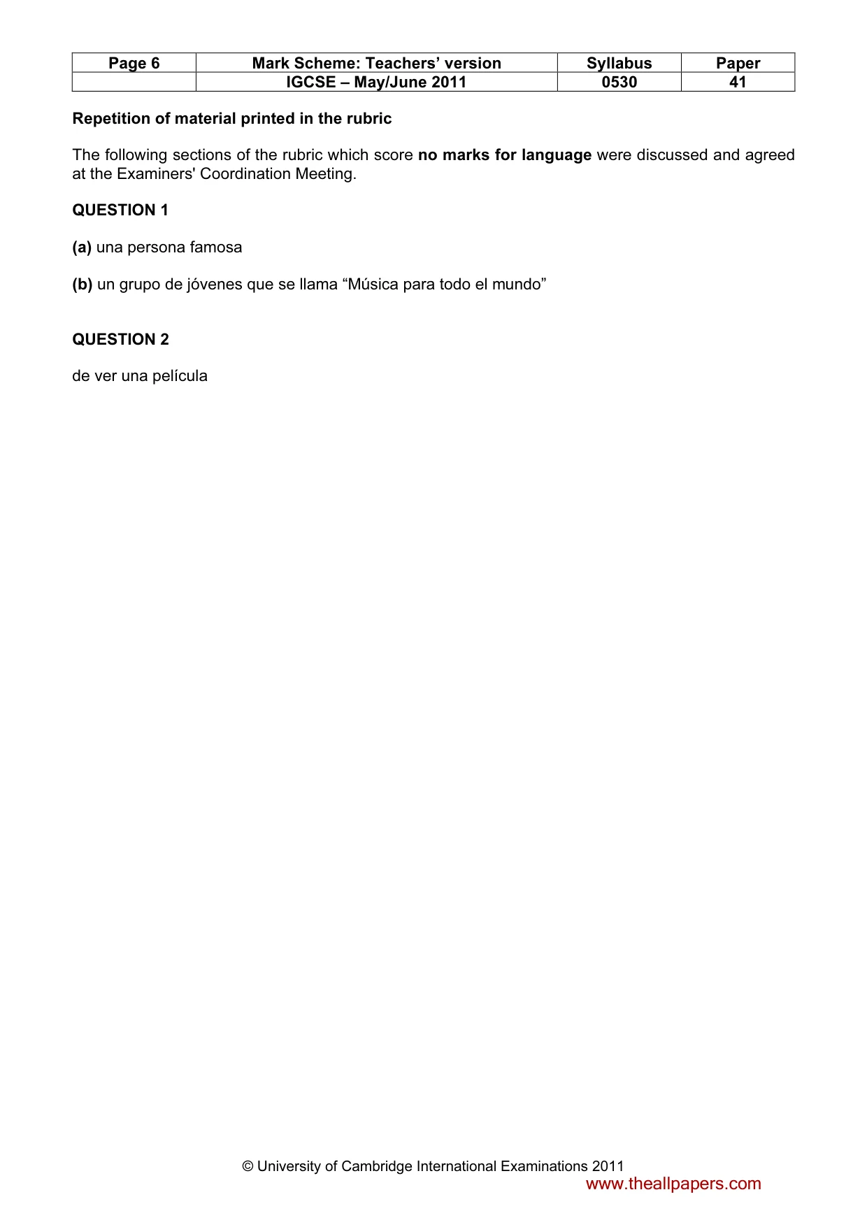 Mark scheme, page 6 of 19