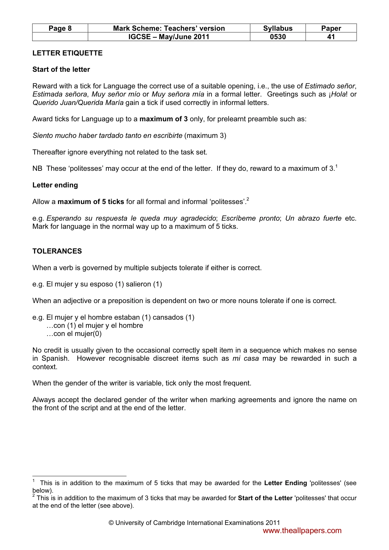 Mark scheme, page 8 of 19