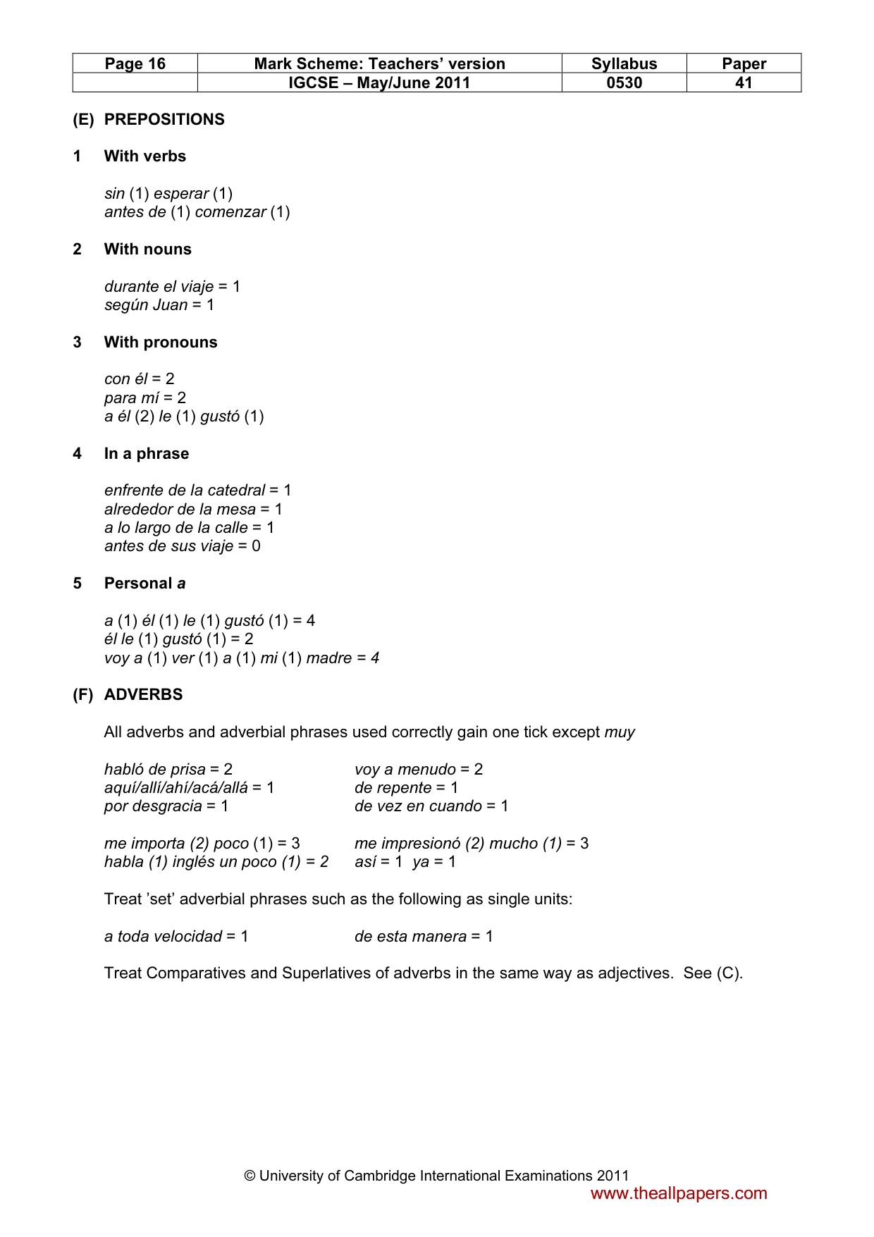 Mark scheme, page 16 of 19