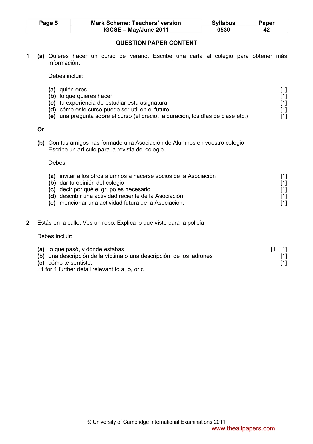 Mark scheme, page 5 of 19