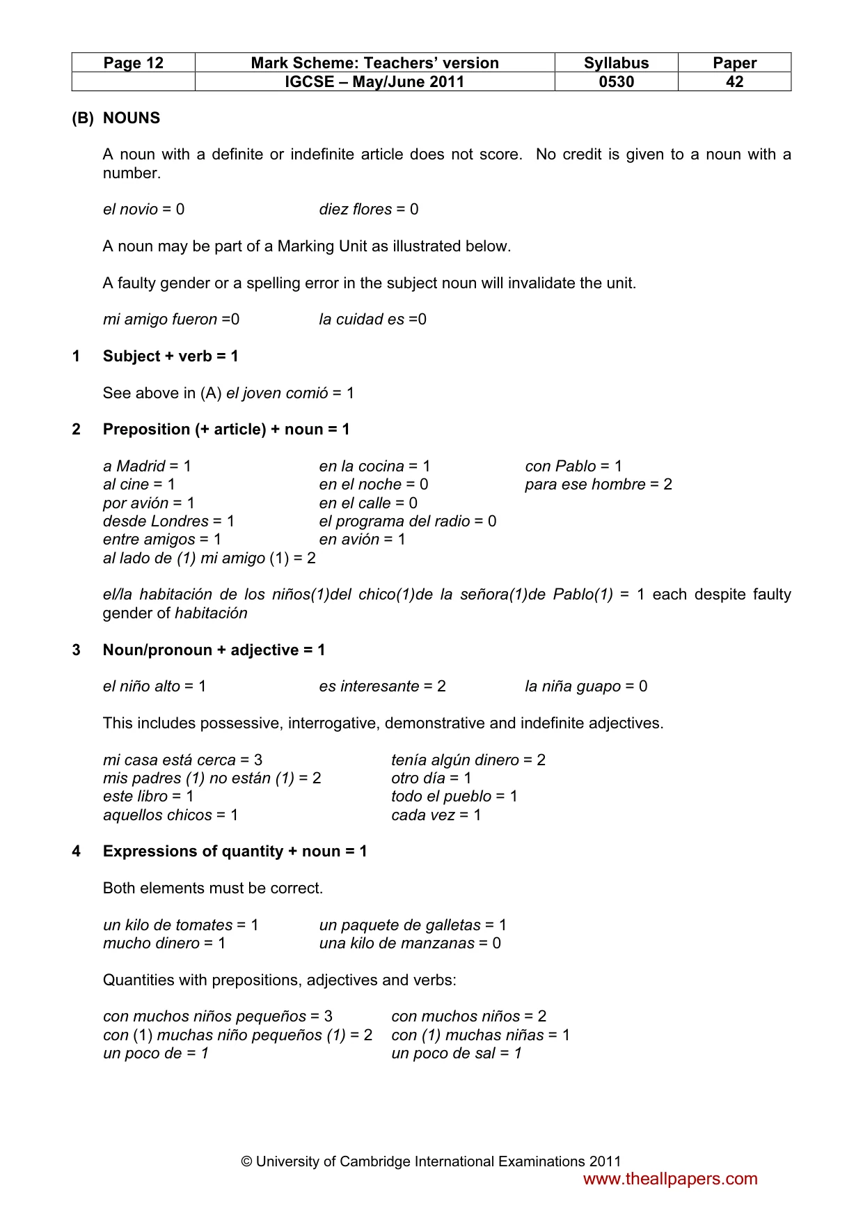 Mark scheme, page 12 of 19