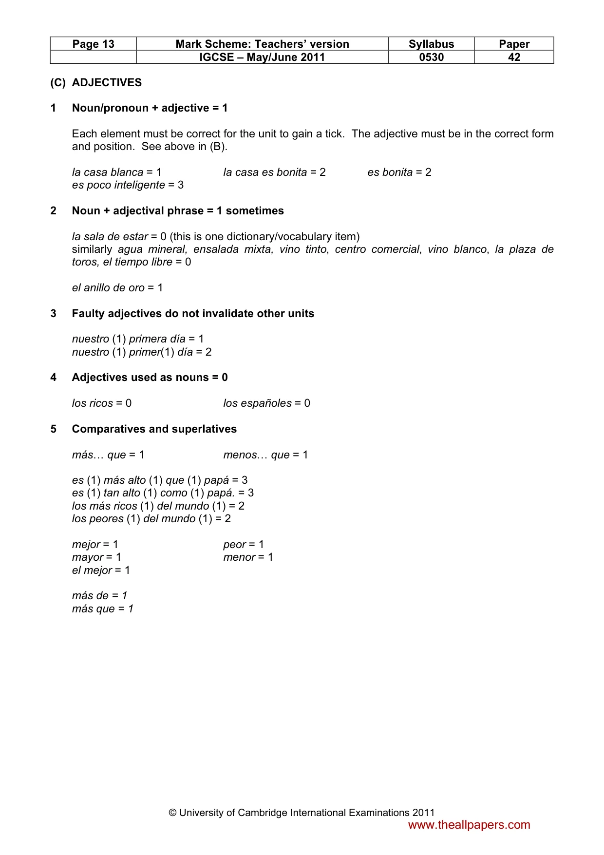 Mark scheme, page 13 of 19