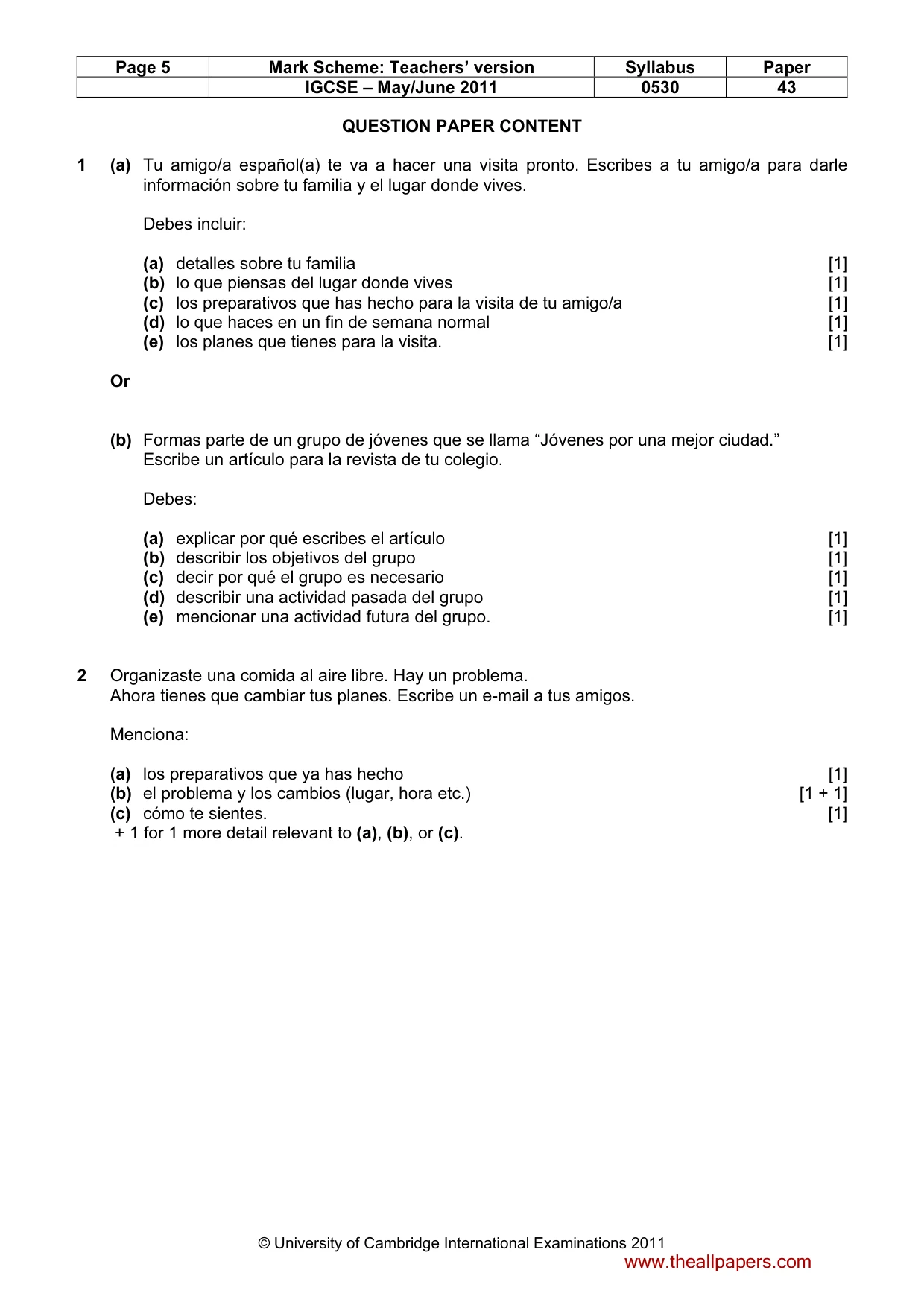 Mark scheme, page 5 of 19