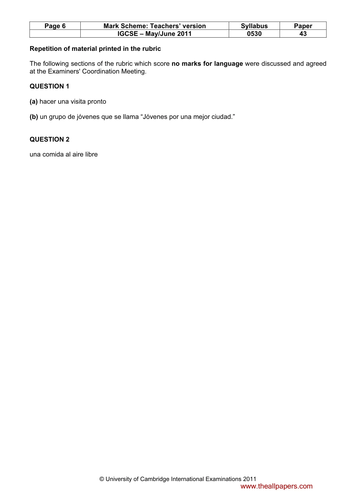 Mark scheme, page 6 of 19