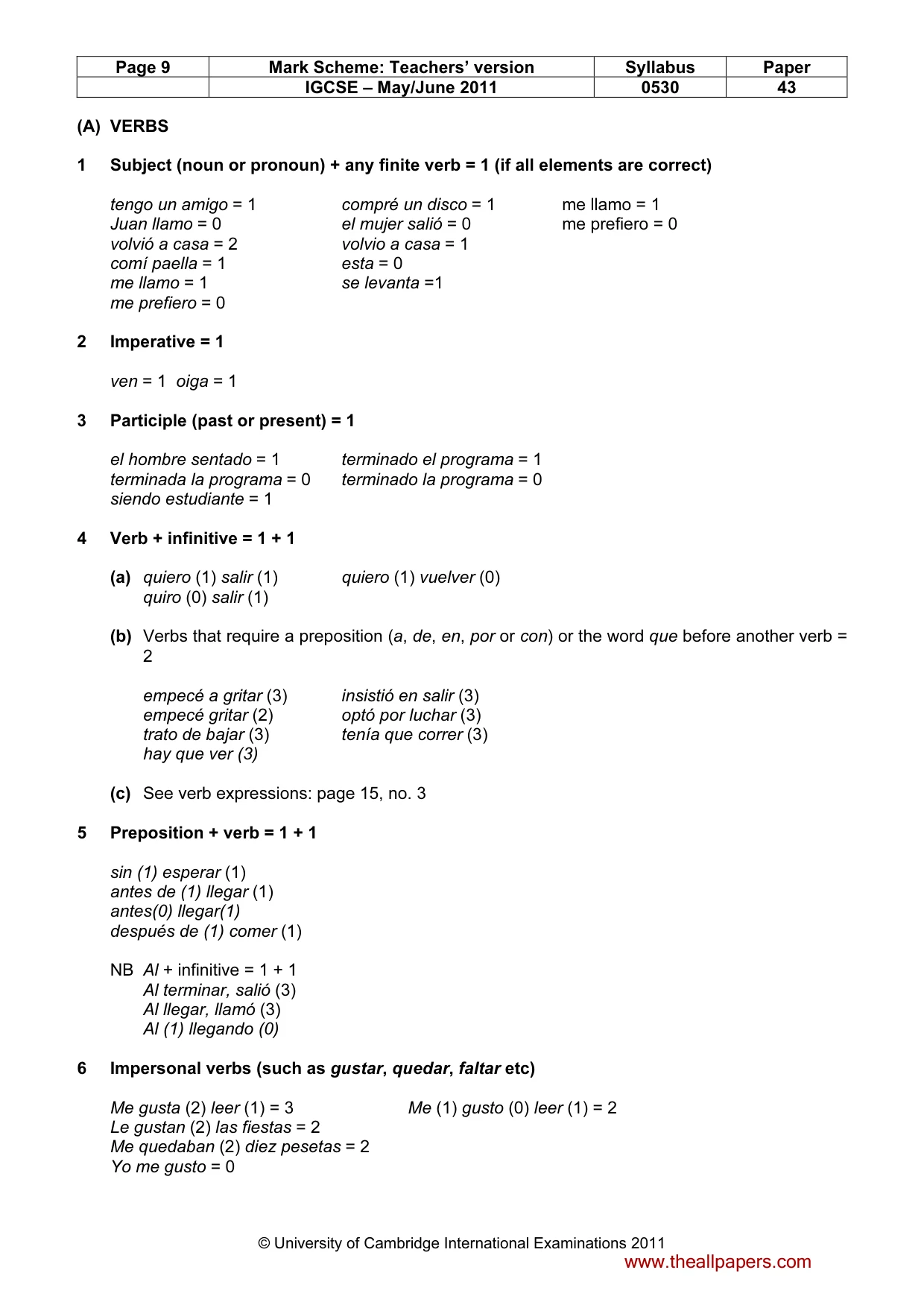 Mark scheme, page 9 of 19