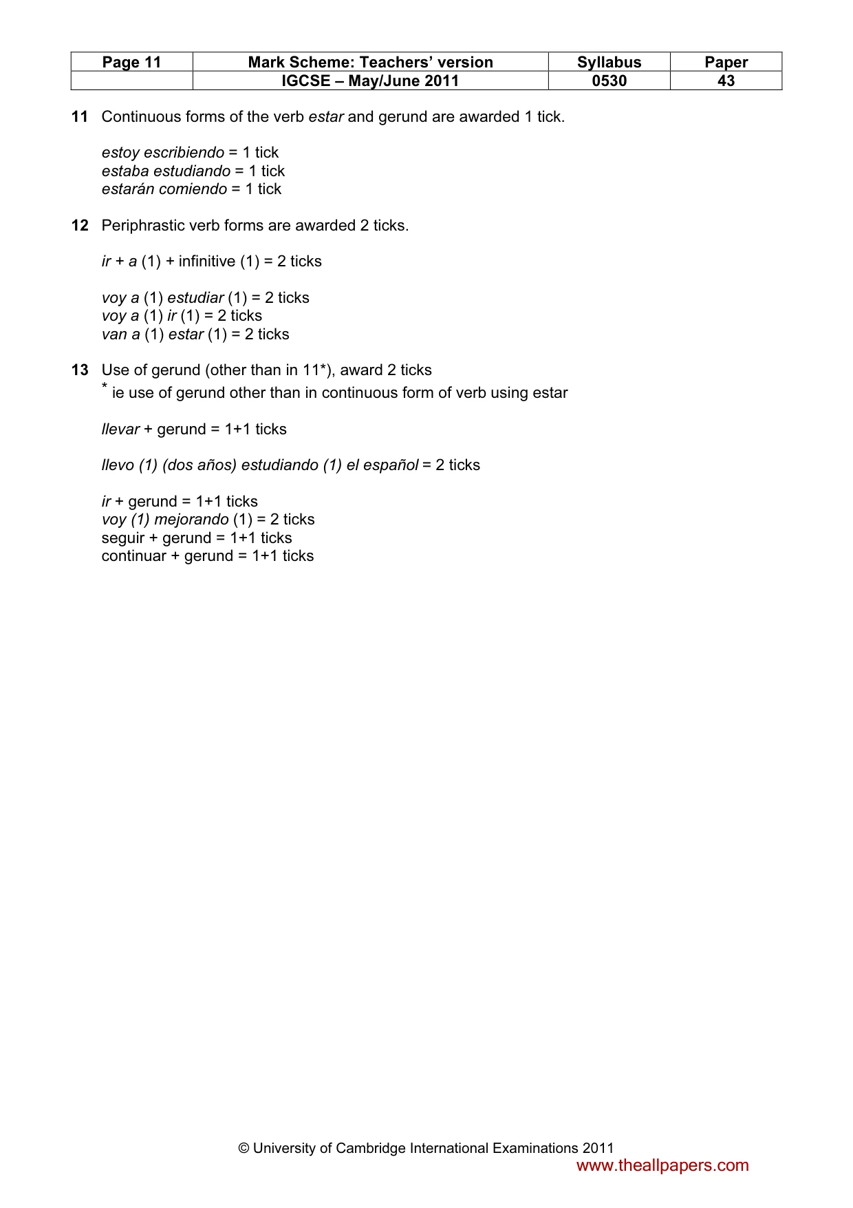 Mark scheme, page 11 of 19