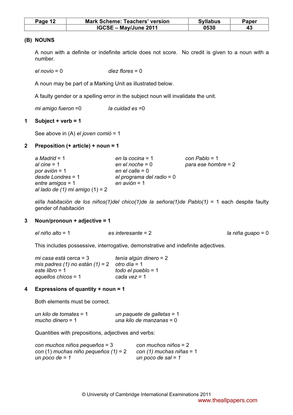 Mark scheme, page 12 of 19