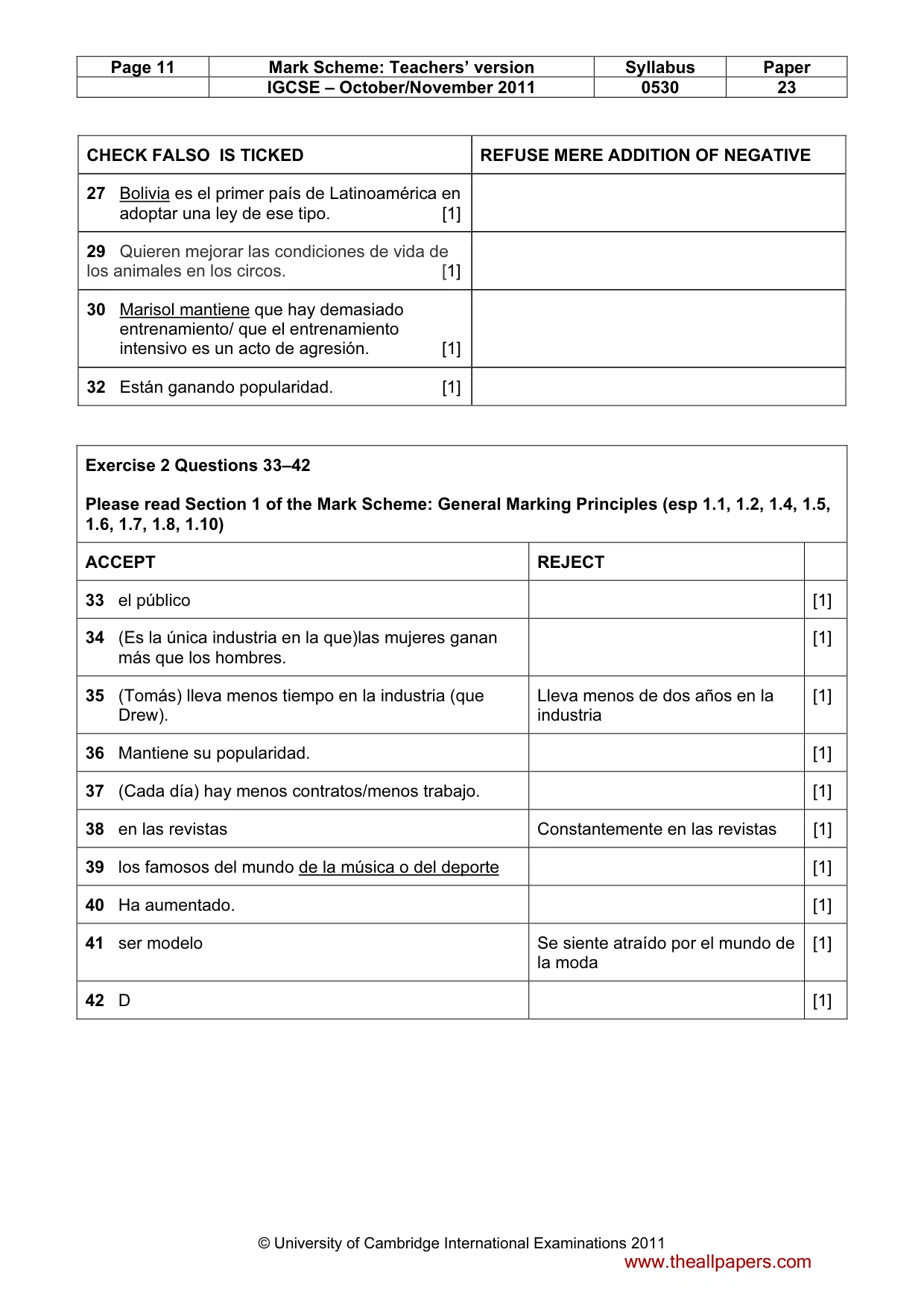 Mark scheme, page 11 of 11