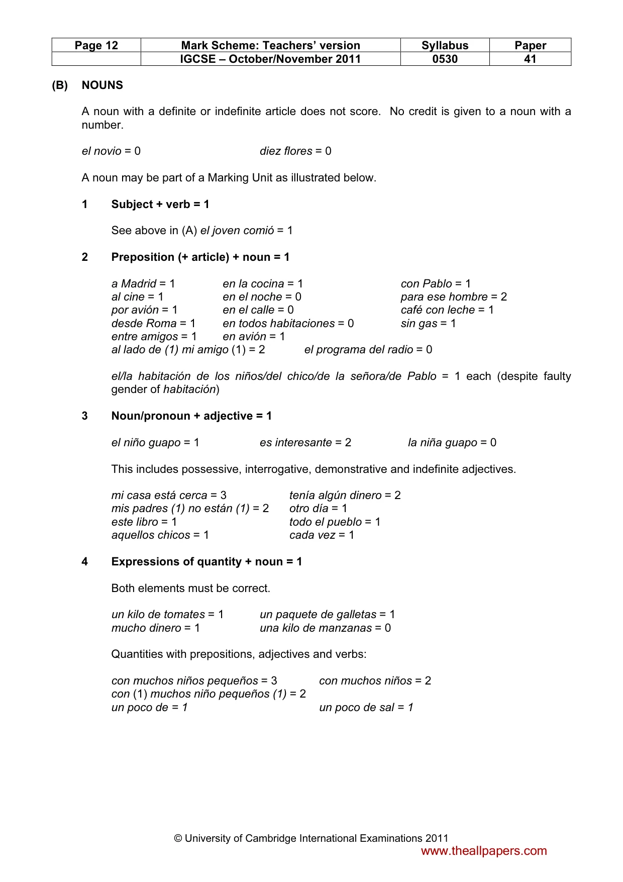 Mark scheme, page 12 of 19