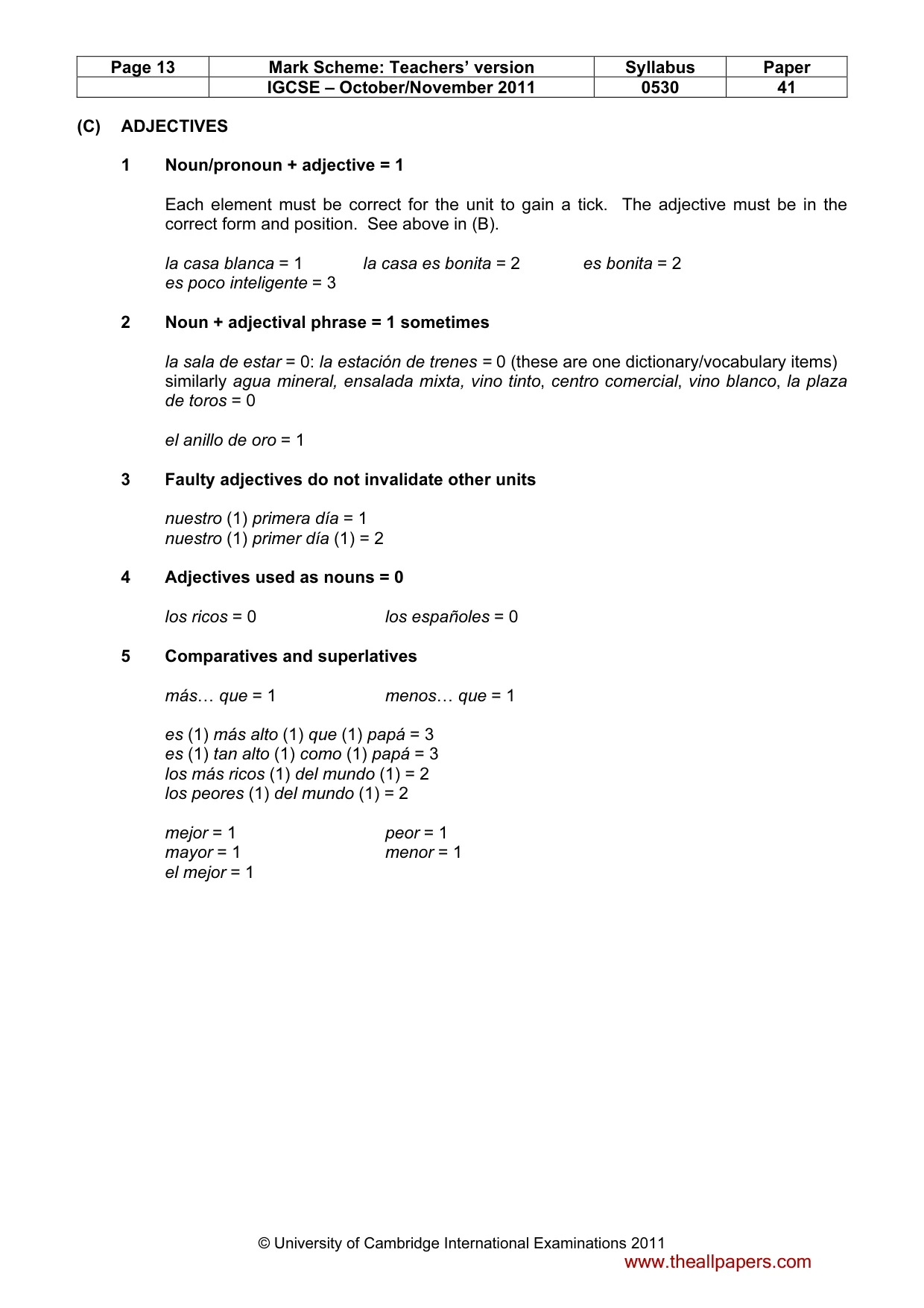 Mark scheme, page 13 of 19