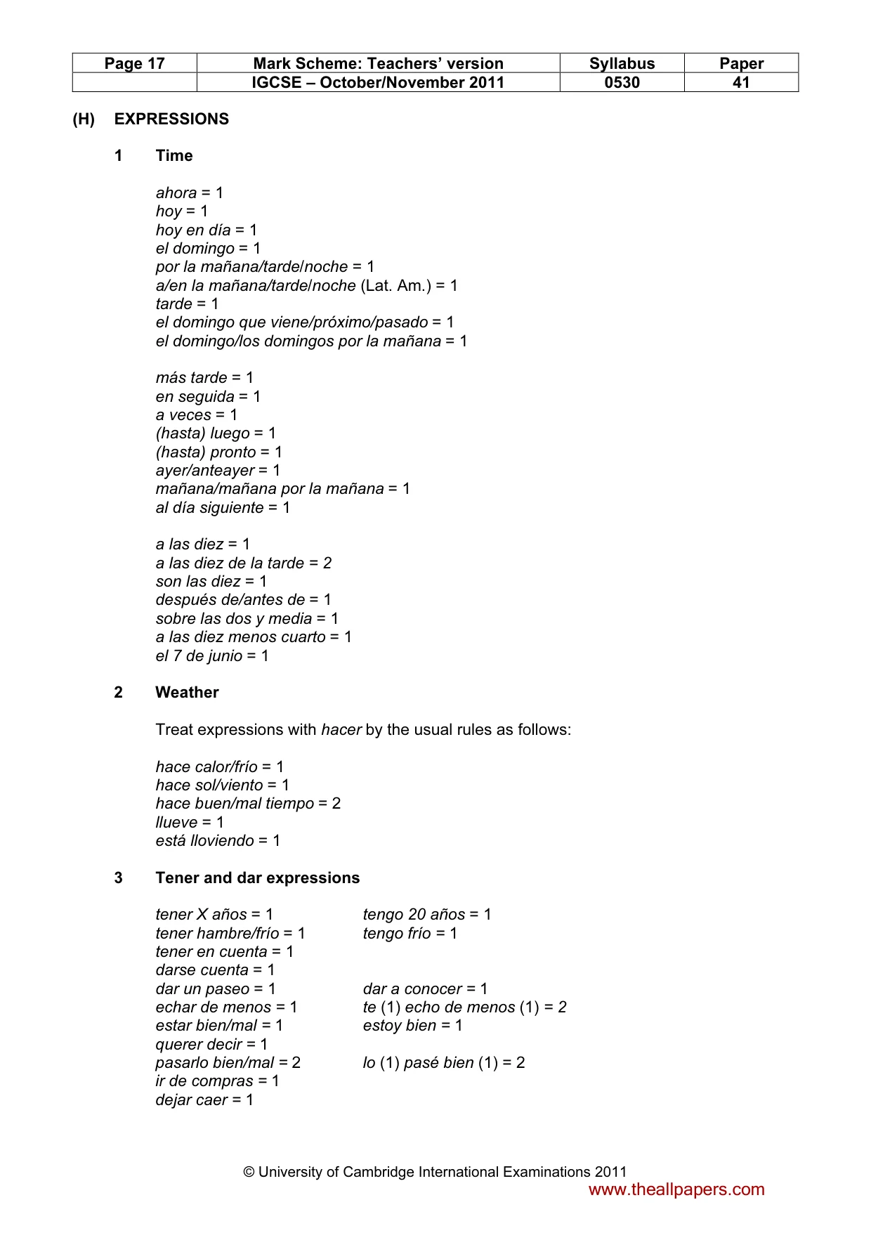 Mark scheme, page 17 of 19