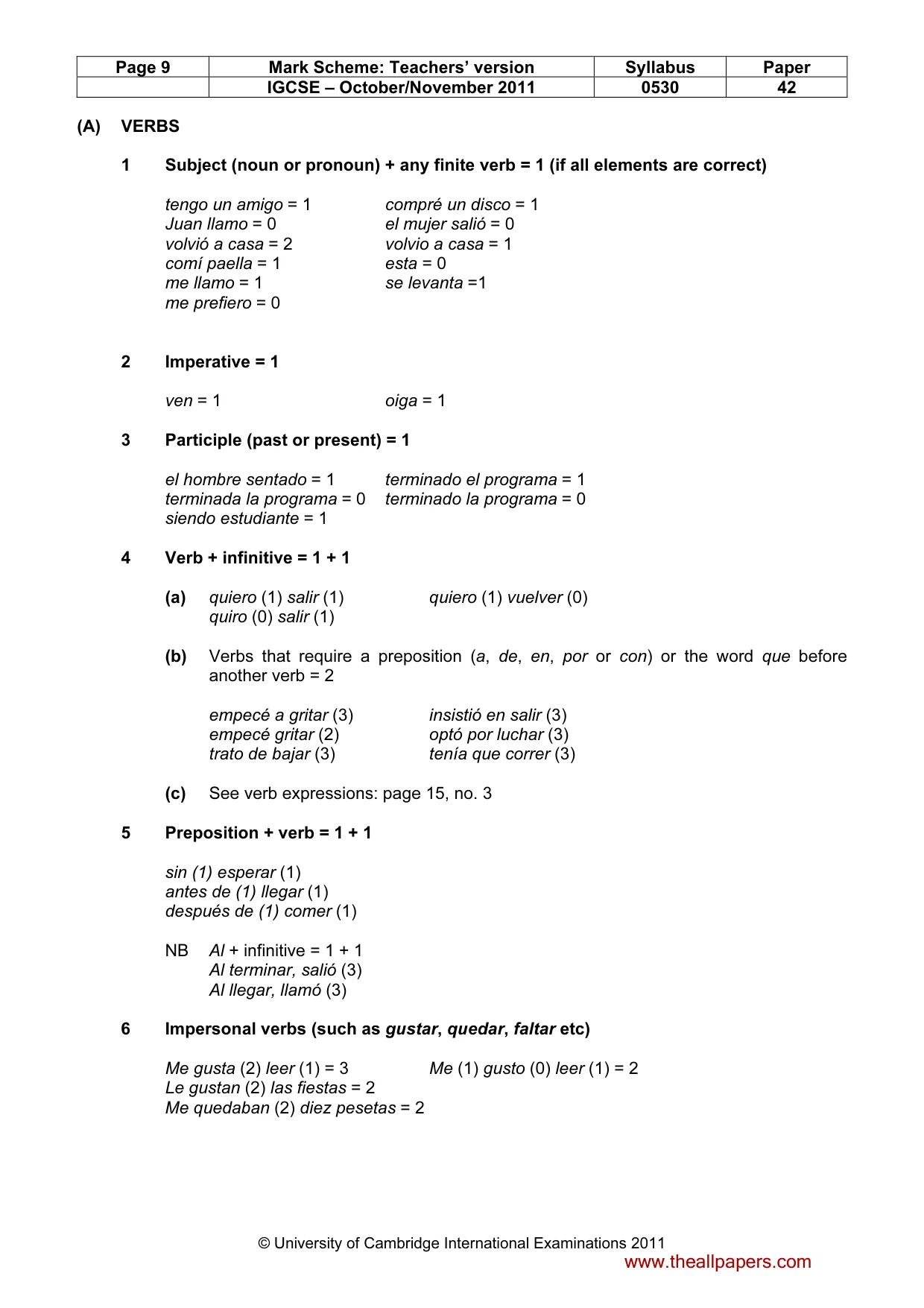 Mark scheme, page 9 of 19