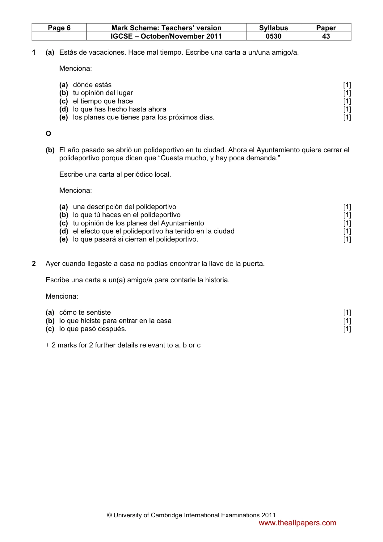 Mark scheme, page 6 of 19