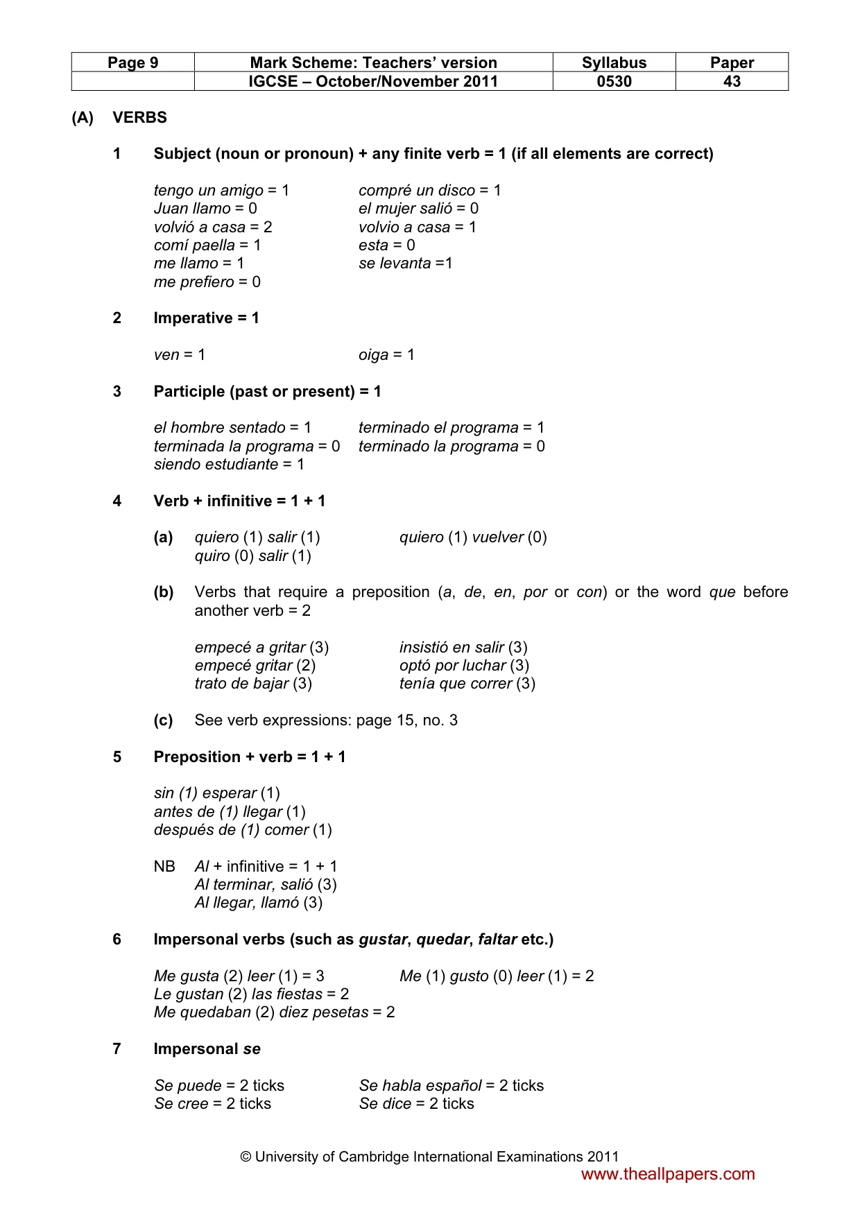 Mark scheme, page 9 of 19