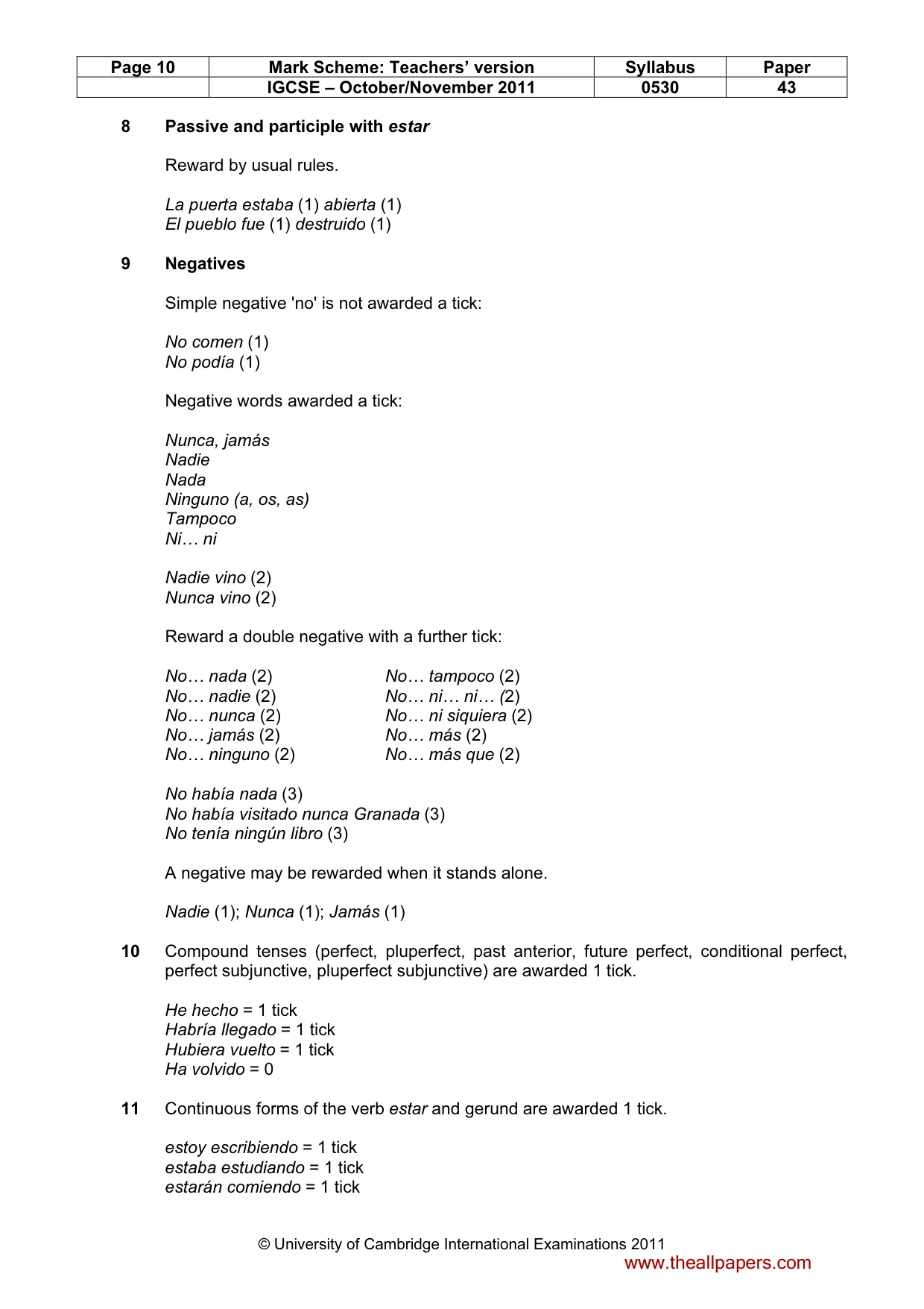 Mark scheme, page 10 of 19