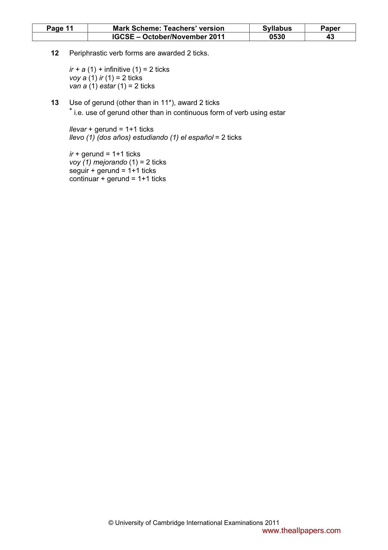 Mark scheme, page 11 of 19