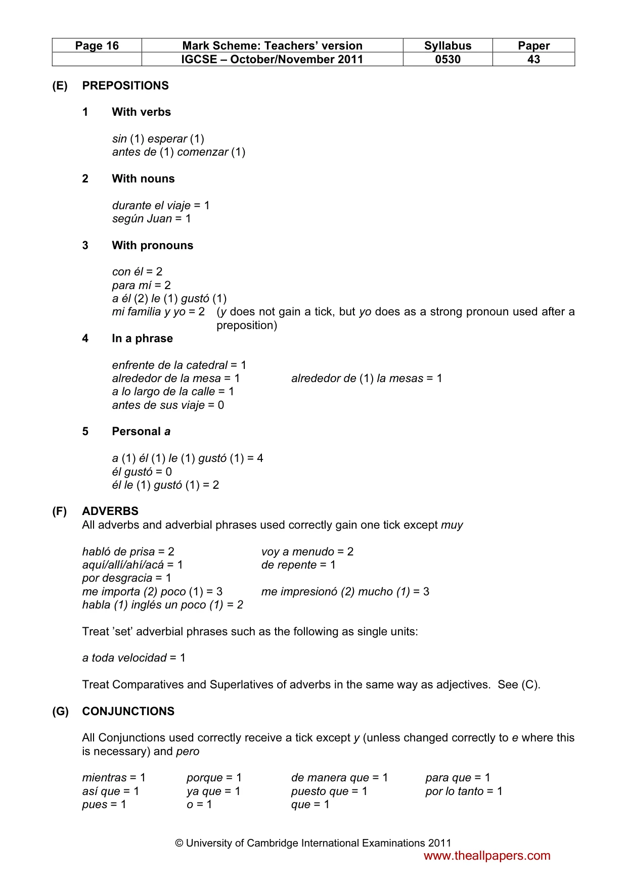 Mark scheme, page 16 of 19