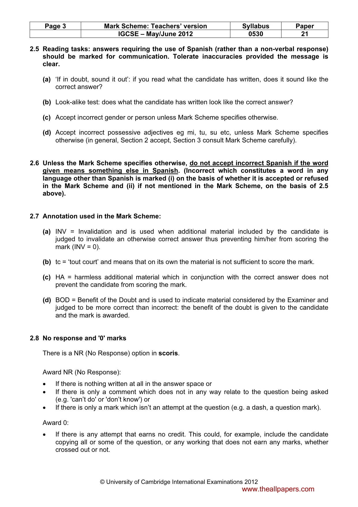 Mark scheme, page 3 of 13