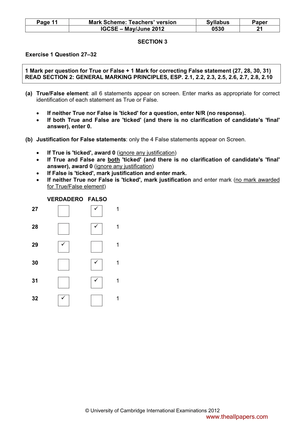 Mark scheme, page 11 of 13