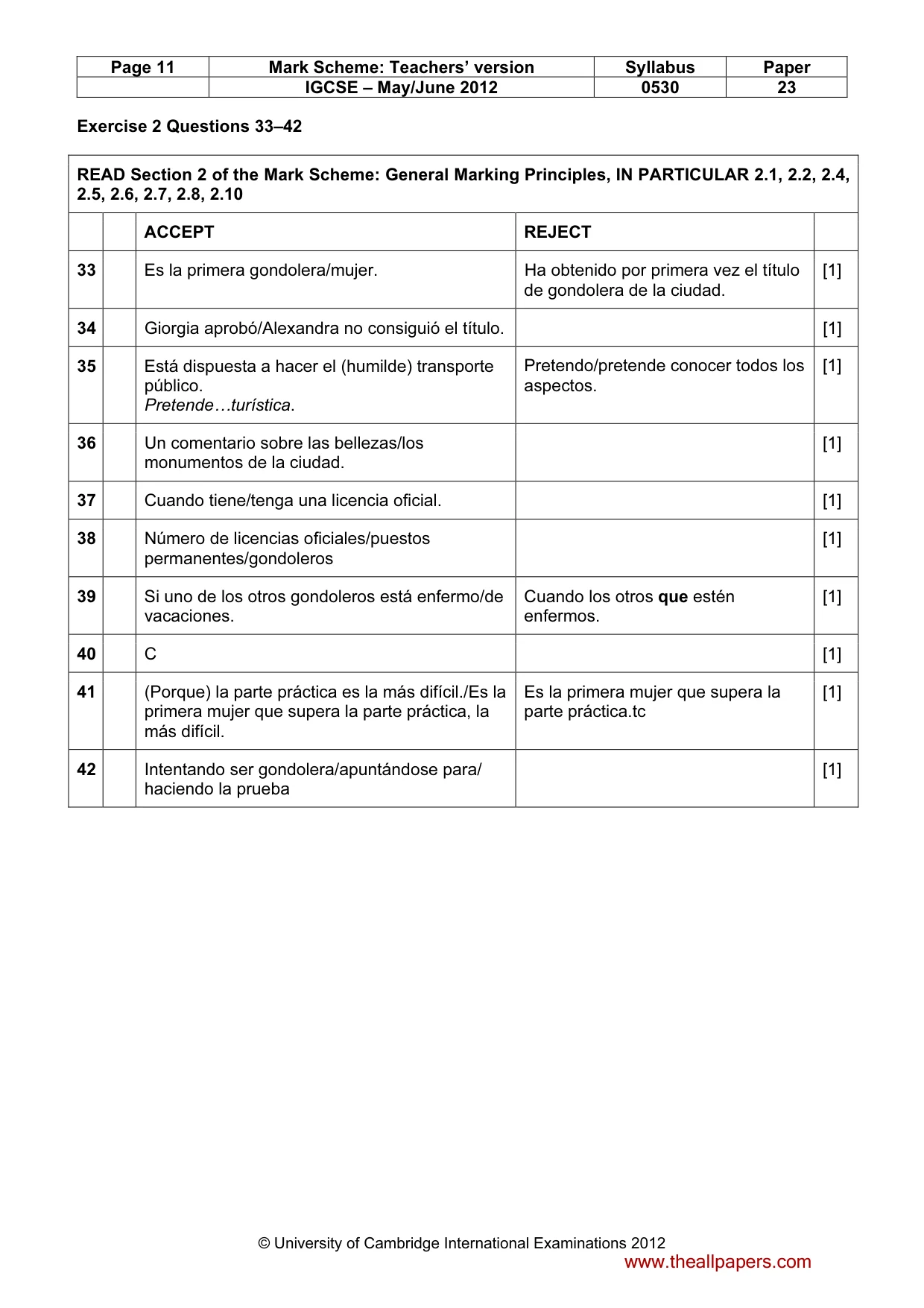 Mark scheme, page 11 of 11