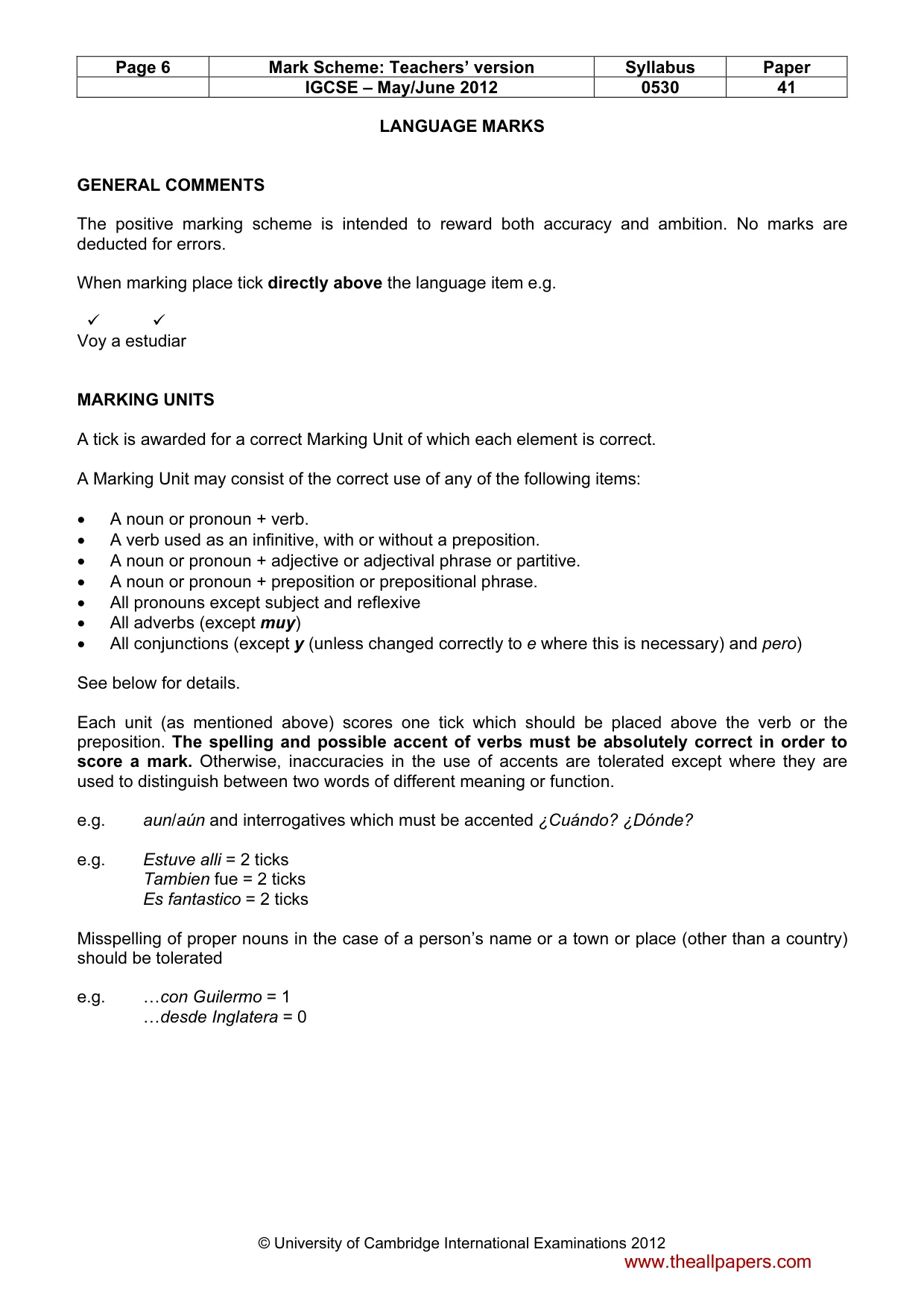 Mark scheme, page 6 of 19