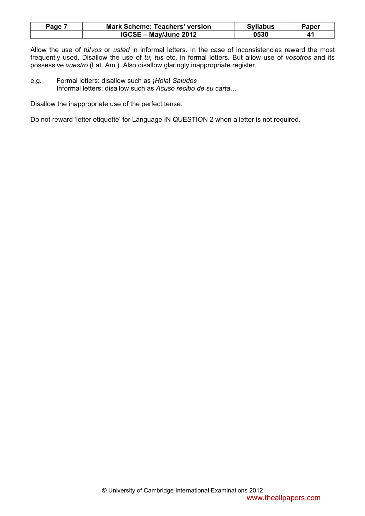 Mark scheme, page 7 of 19