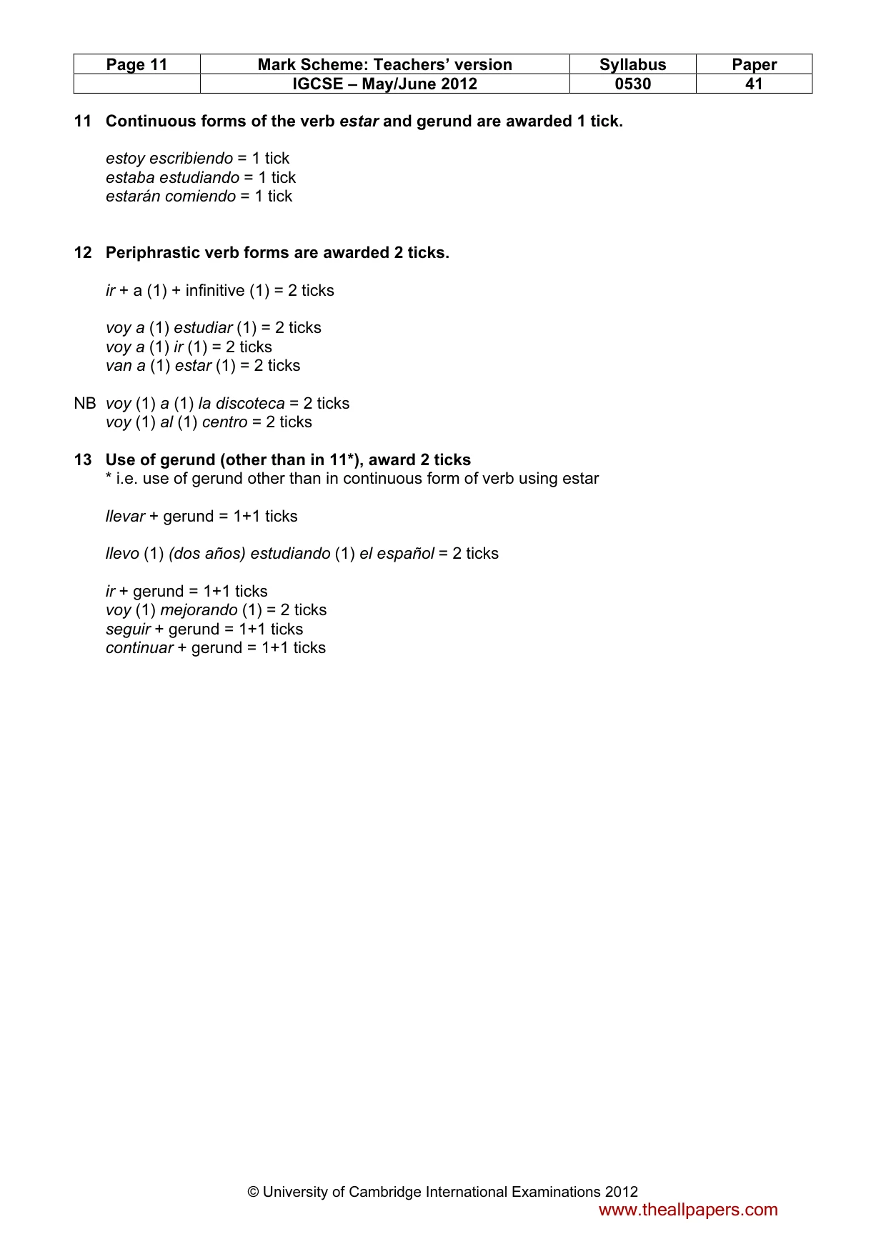 Mark scheme, page 11 of 19