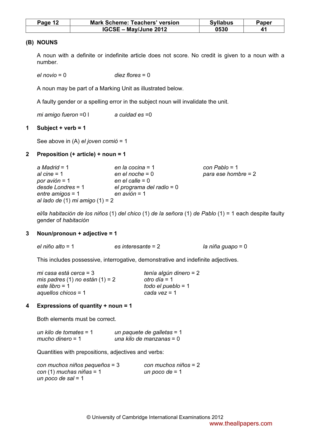Mark scheme, page 12 of 19