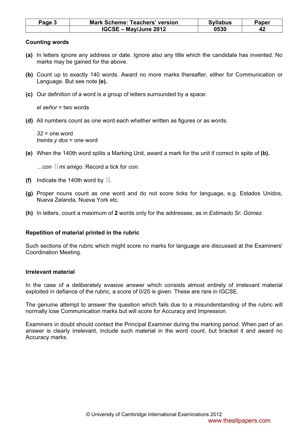 Mark scheme, page 3 of 19