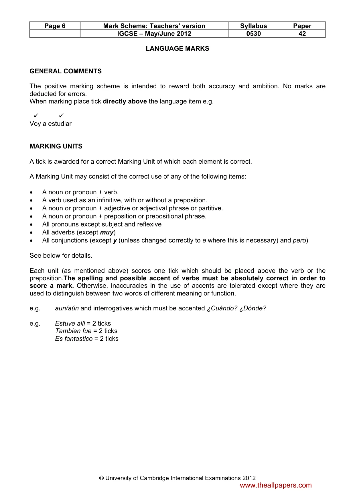 Mark scheme, page 6 of 19