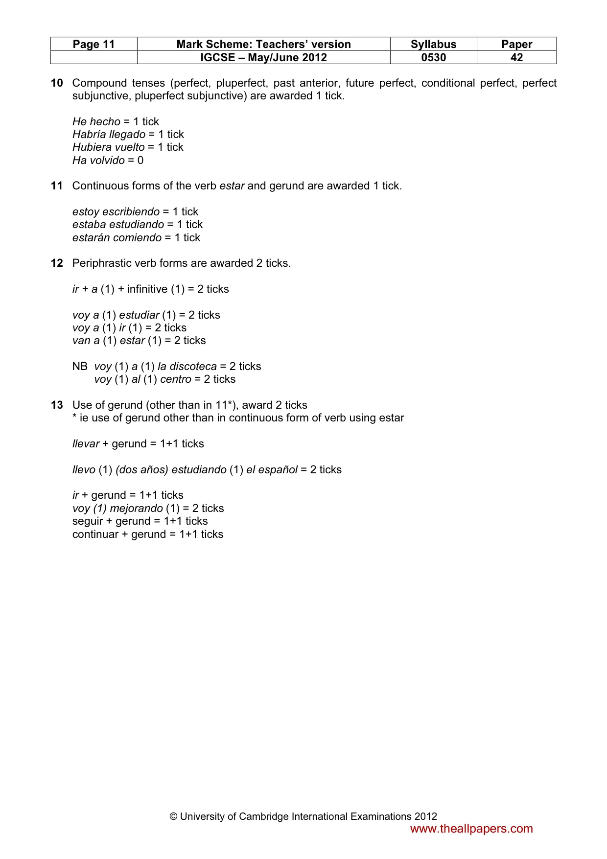 Mark scheme, page 11 of 19