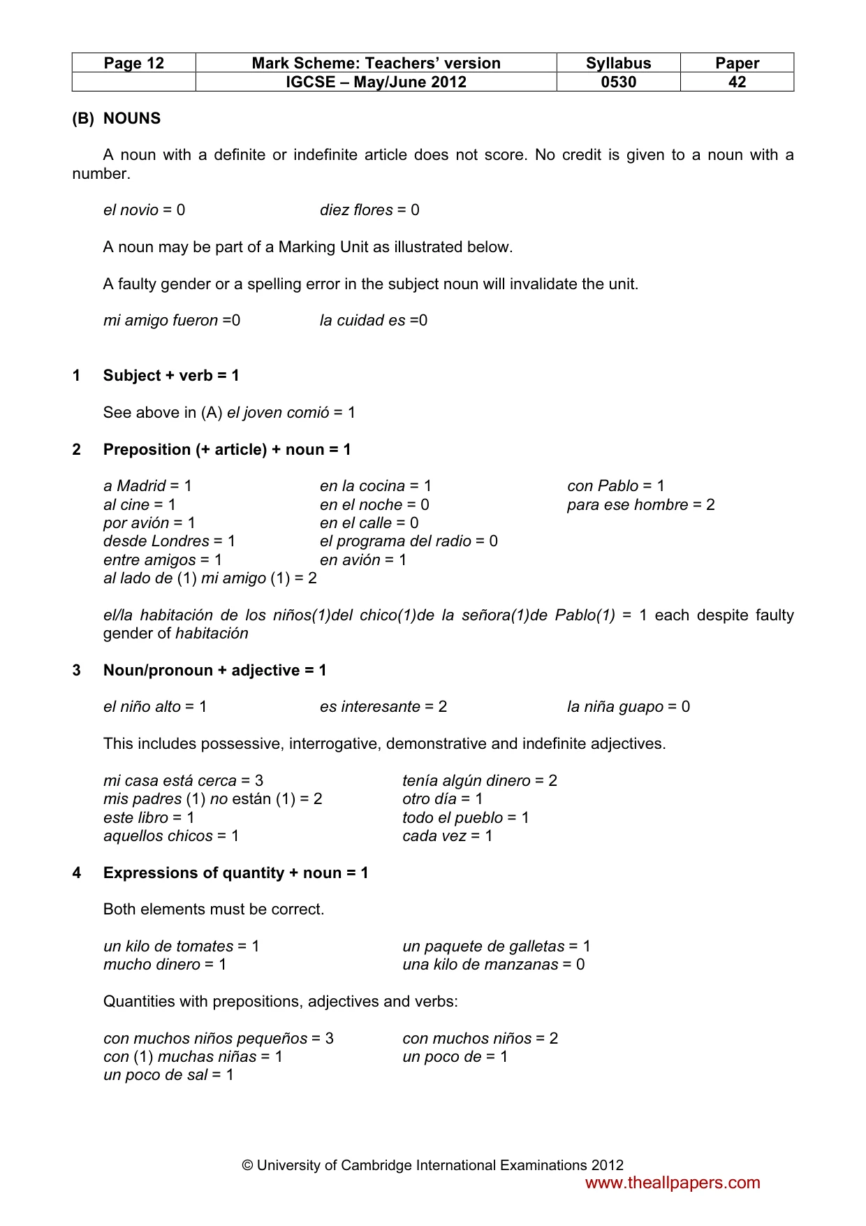 Mark scheme, page 12 of 19