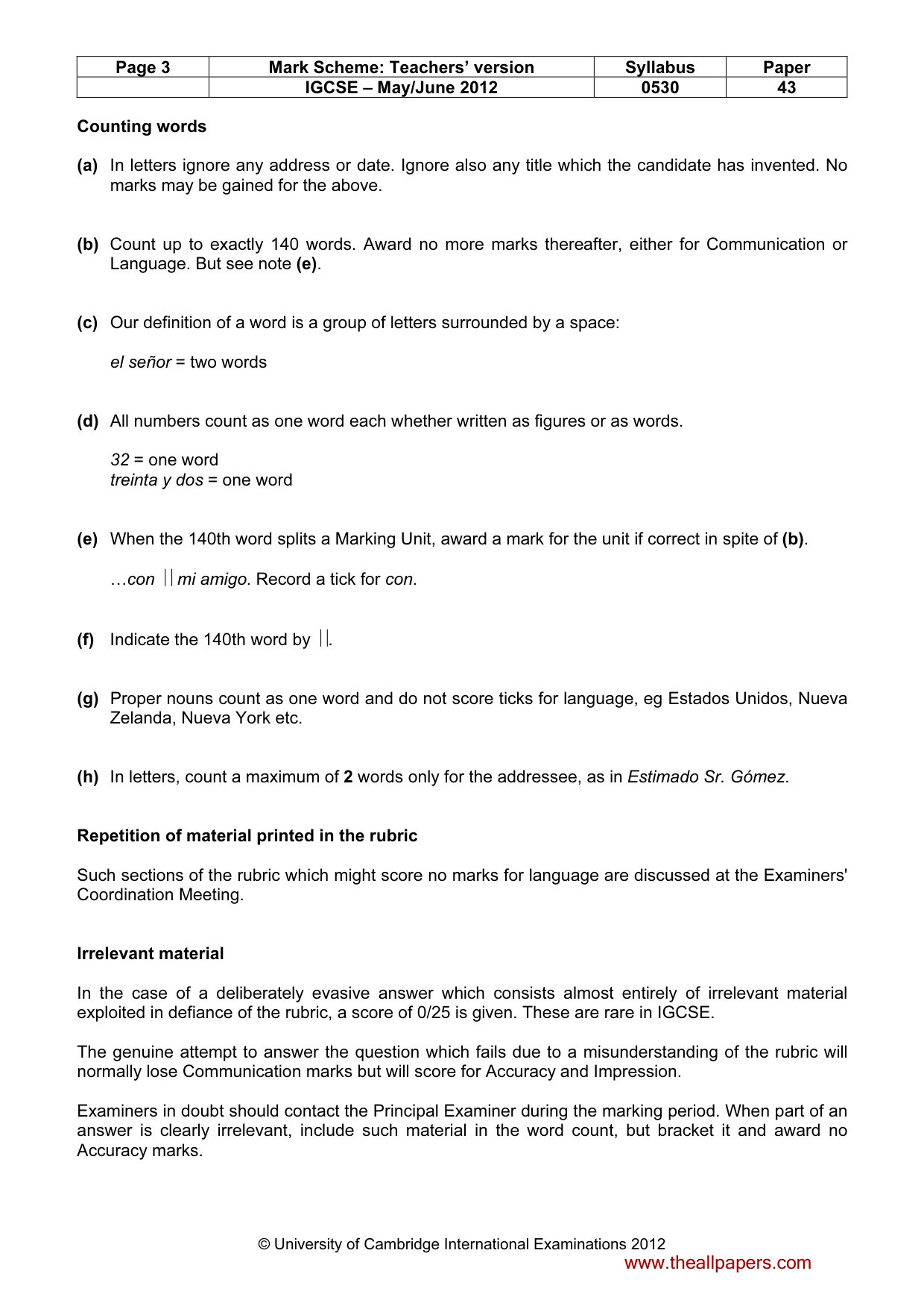 Mark scheme, page 3 of 18