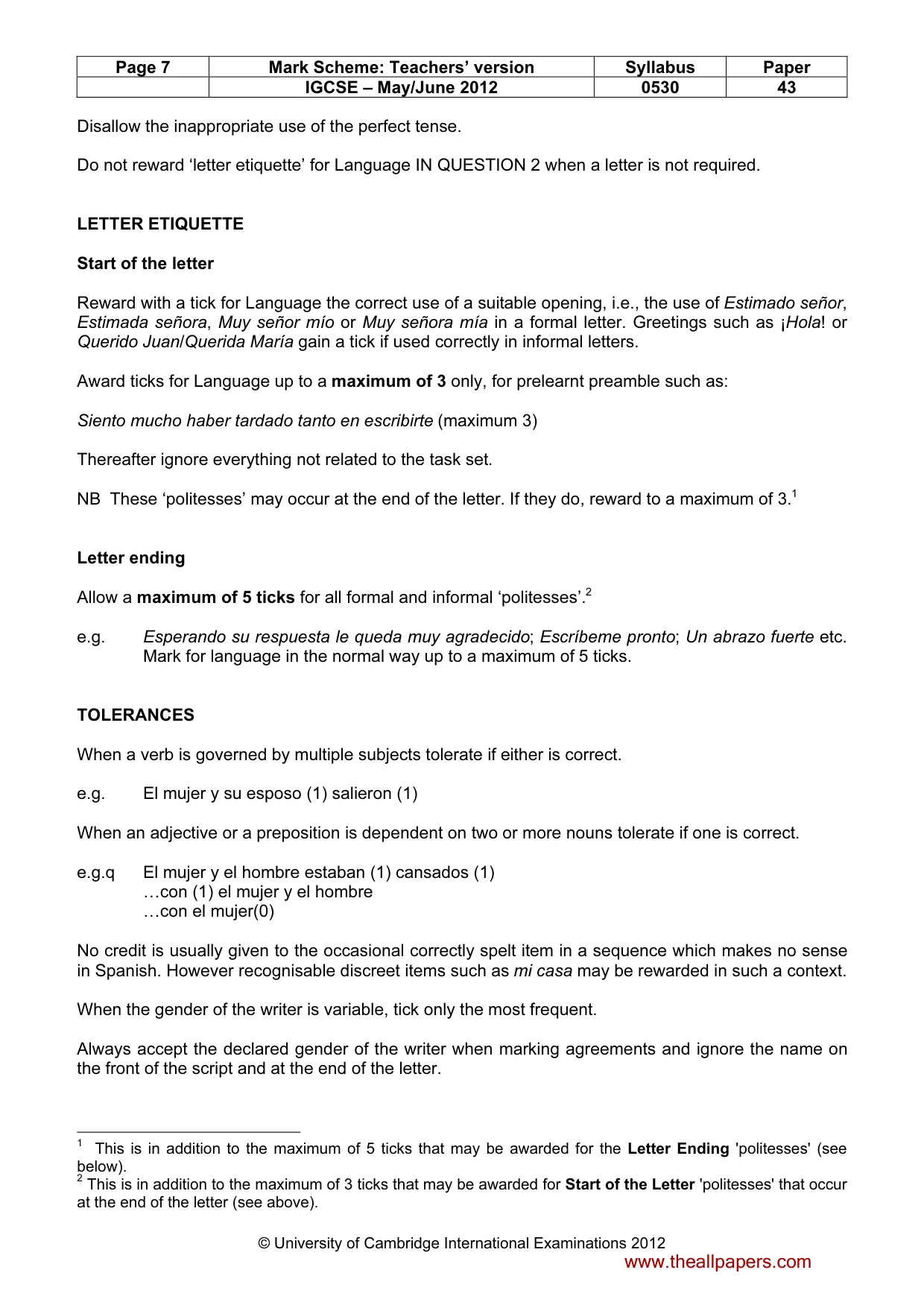 Mark scheme, page 7 of 18