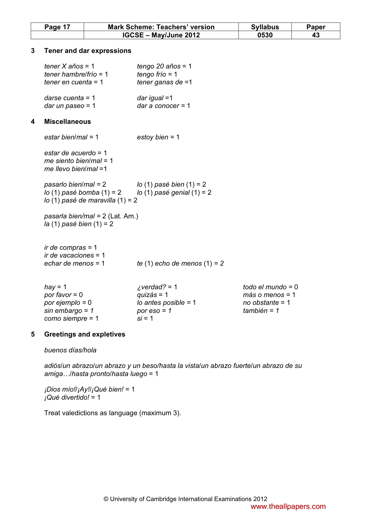 Mark scheme, page 17 of 18