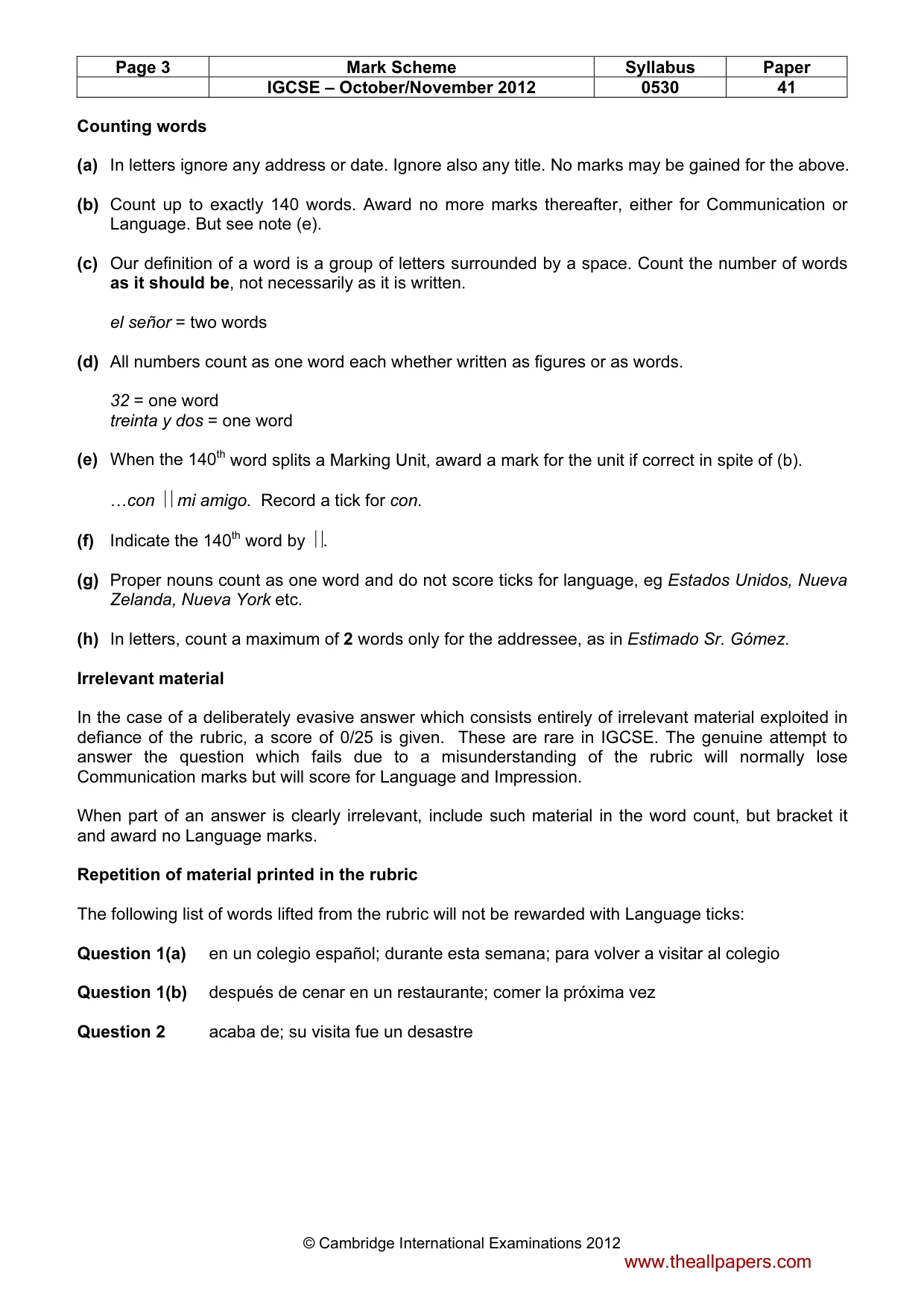 Mark scheme, page 3 of 18