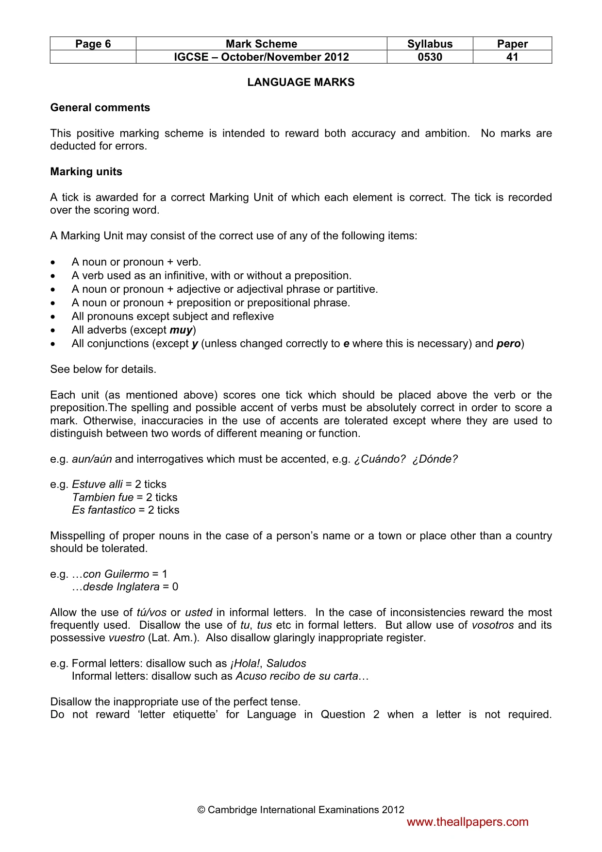 Mark scheme, page 6 of 18