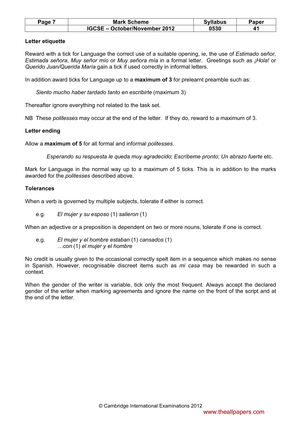 Mark scheme, page 7 of 18
