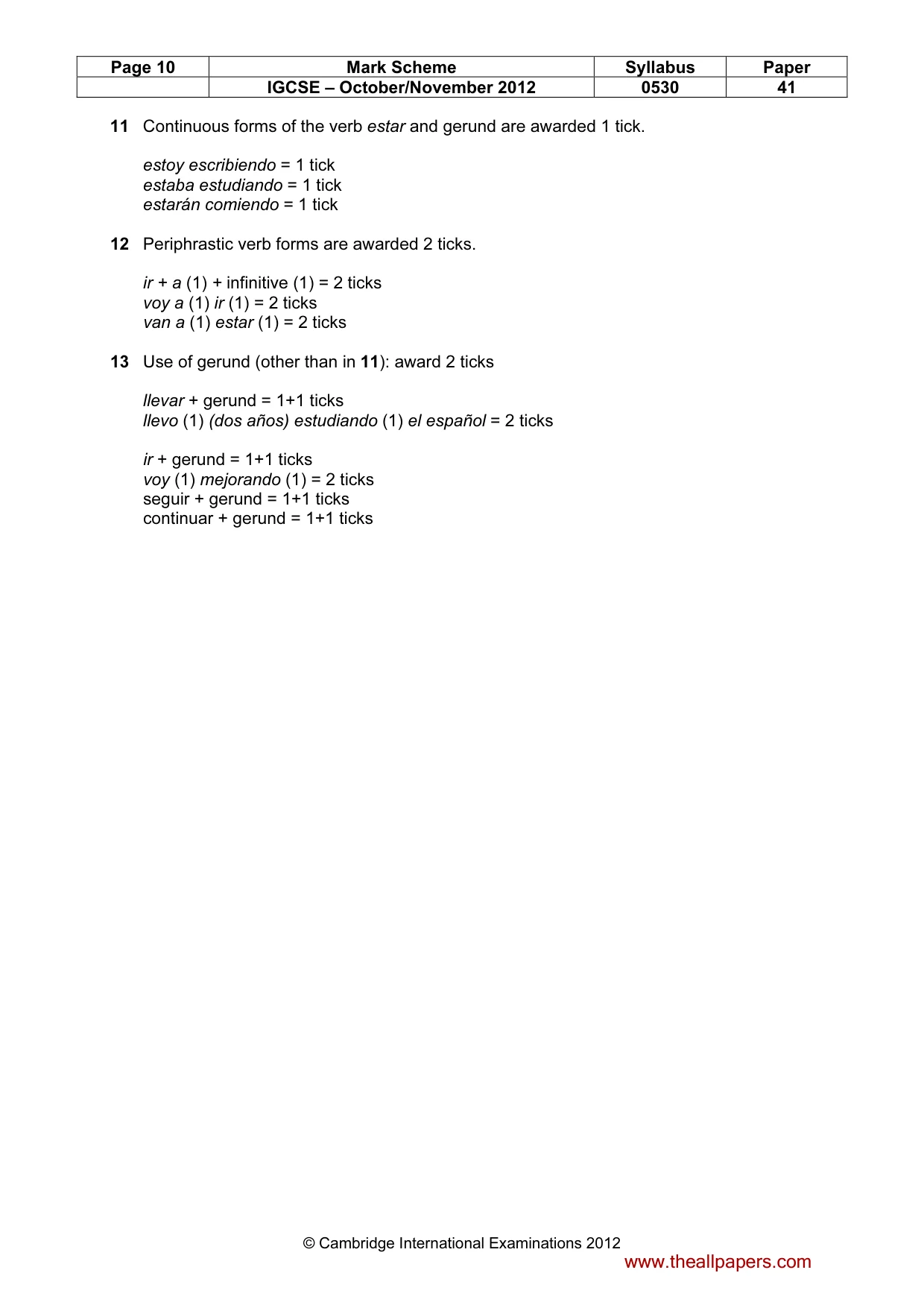 Mark scheme, page 10 of 18