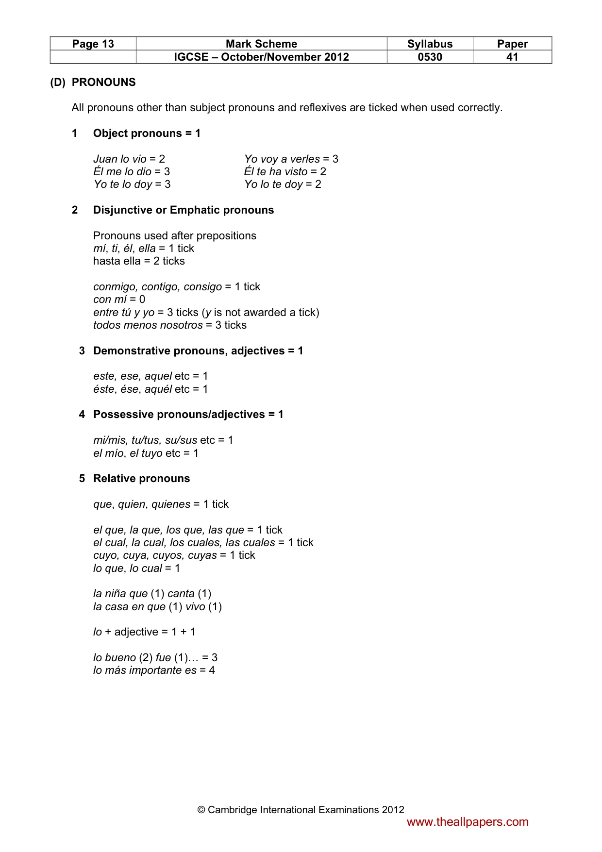 Mark scheme, page 13 of 18
