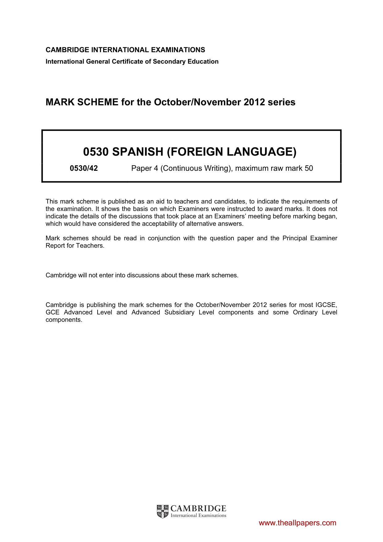 Mark scheme, page 1 of 18