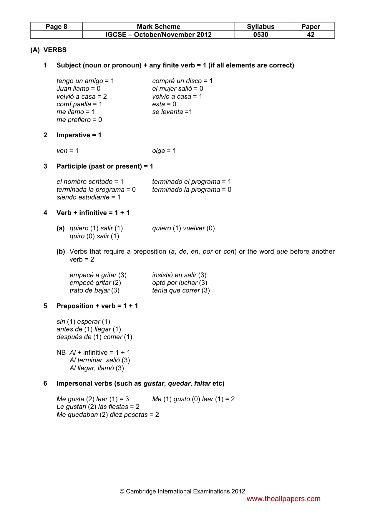 Mark scheme, page 8 of 18