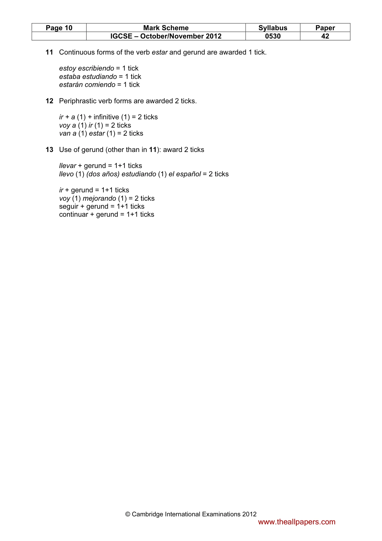 Mark scheme, page 10 of 18