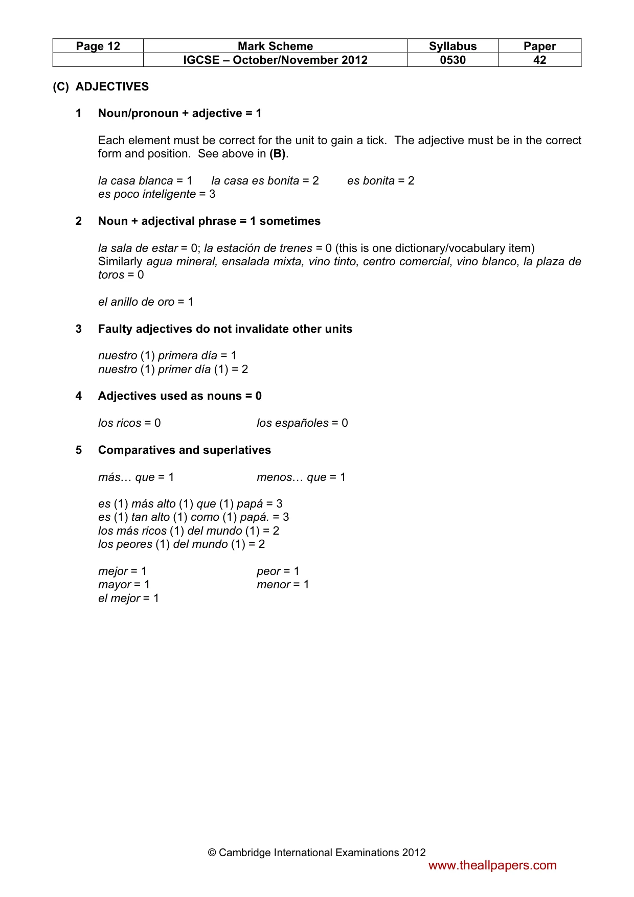 Mark scheme, page 12 of 18